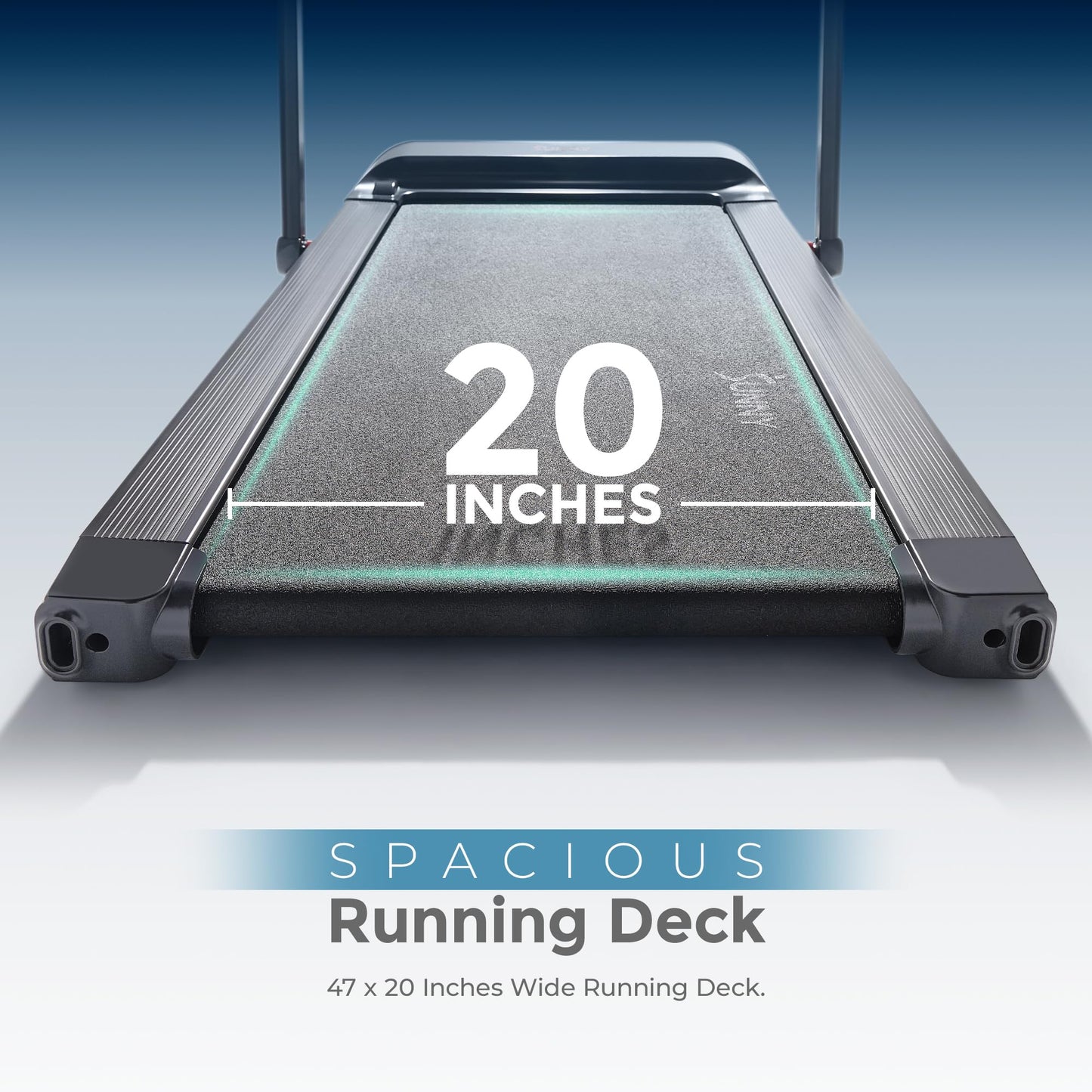Sunny Health & Fitness Foldable Treadmill with Auto Incline and Shock Absorption, Smart Bluetooth for Home Walking Running, Digital Monitor Pulse Sensors, Compact Space Saving with SunnyFit App