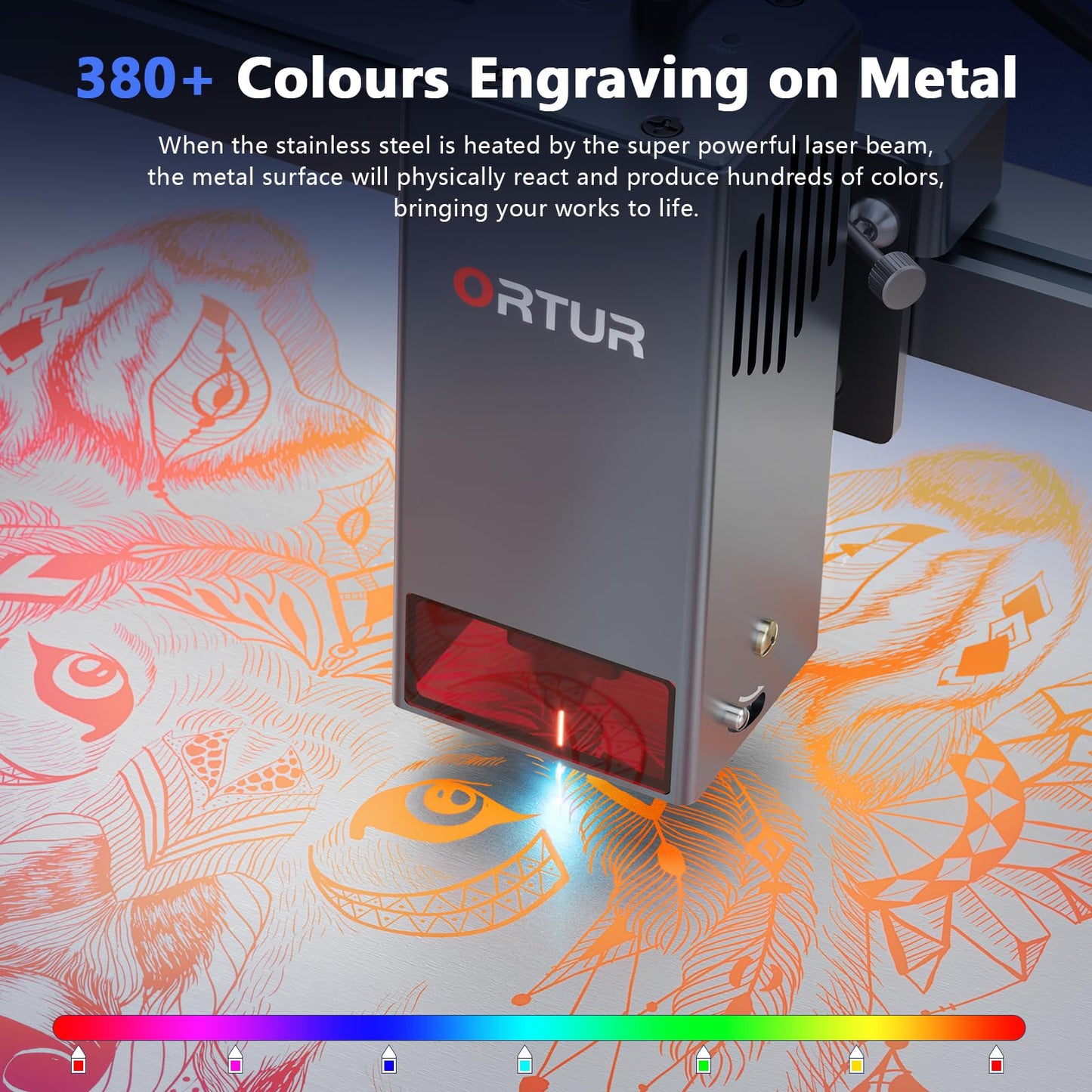 Ortur OLM3 LU3-20A 20000mW Laser Engraver with 50L Laser air Assist, 20000mm/min Engraving Speed and App Control, Class 4 Laser Engraver for Wood and Metal