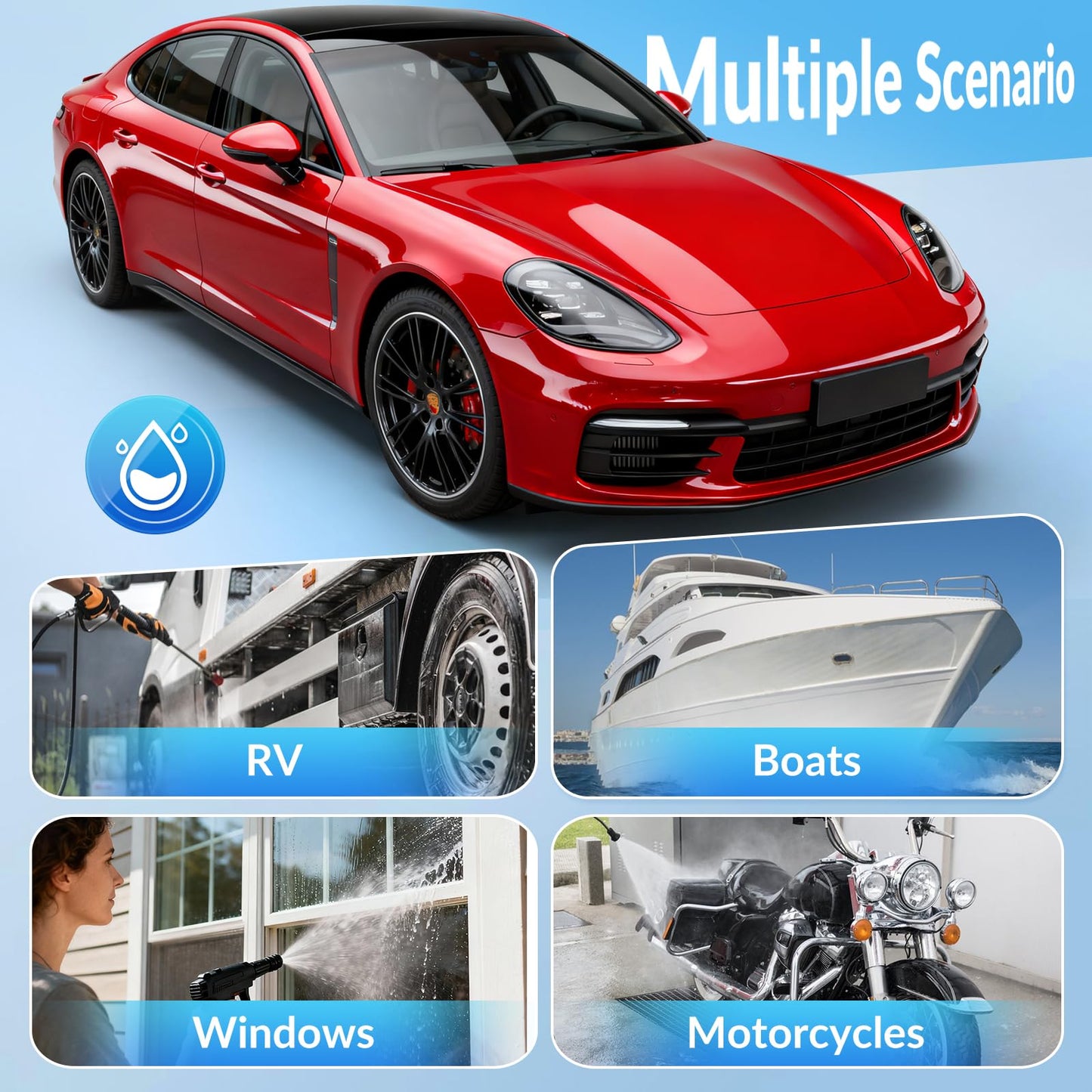 Spotless Water System for Car Wash with Bypass Switch, Deionized Water System for Car Wash with Resin, Spot Free Water Deionizer for Car Washing, Works for Motorcycles, RV, Boats, No Towel Drying ﻿