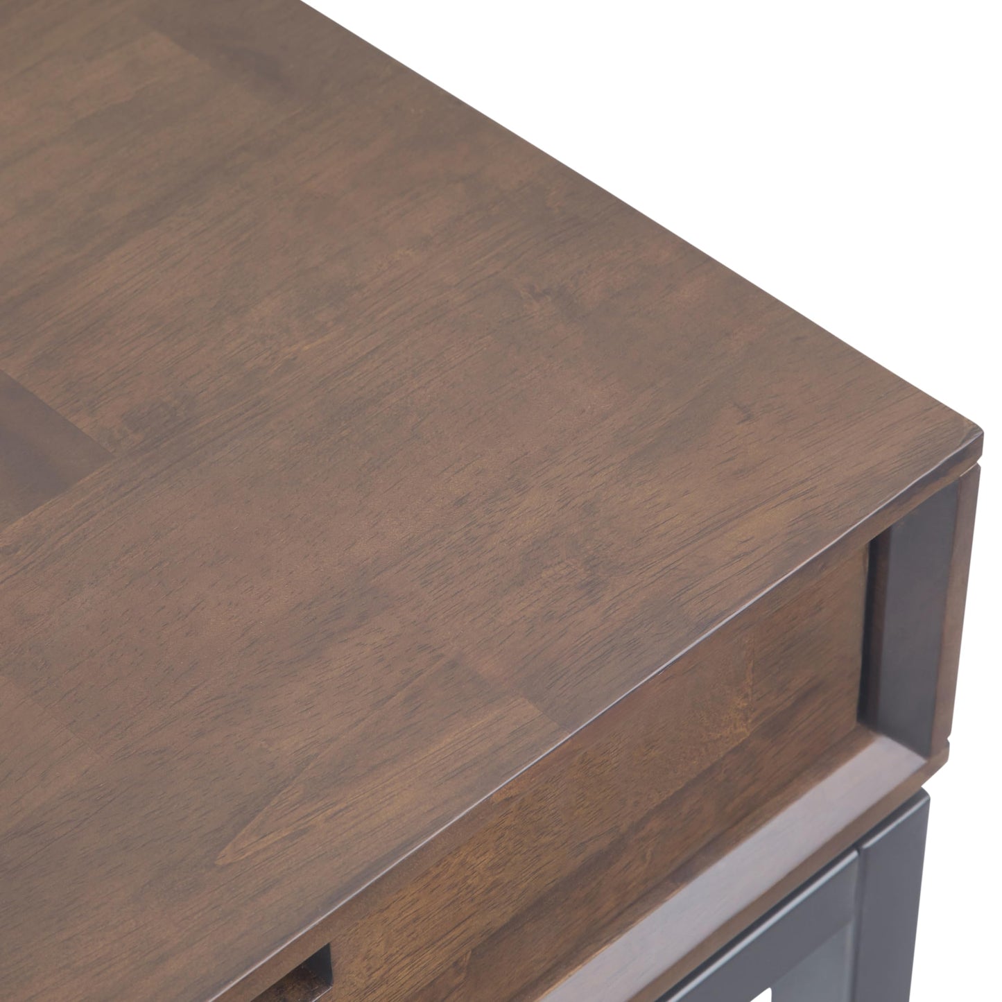SIMPLIHOME Banting Desk - 72 Inch Wide Solid Wood and Metal Writing Desk in Walnut Brown, Modern Industrial Home Office Computer Table for Study with 2 Drawers and Flip-Down Keyboard Tray