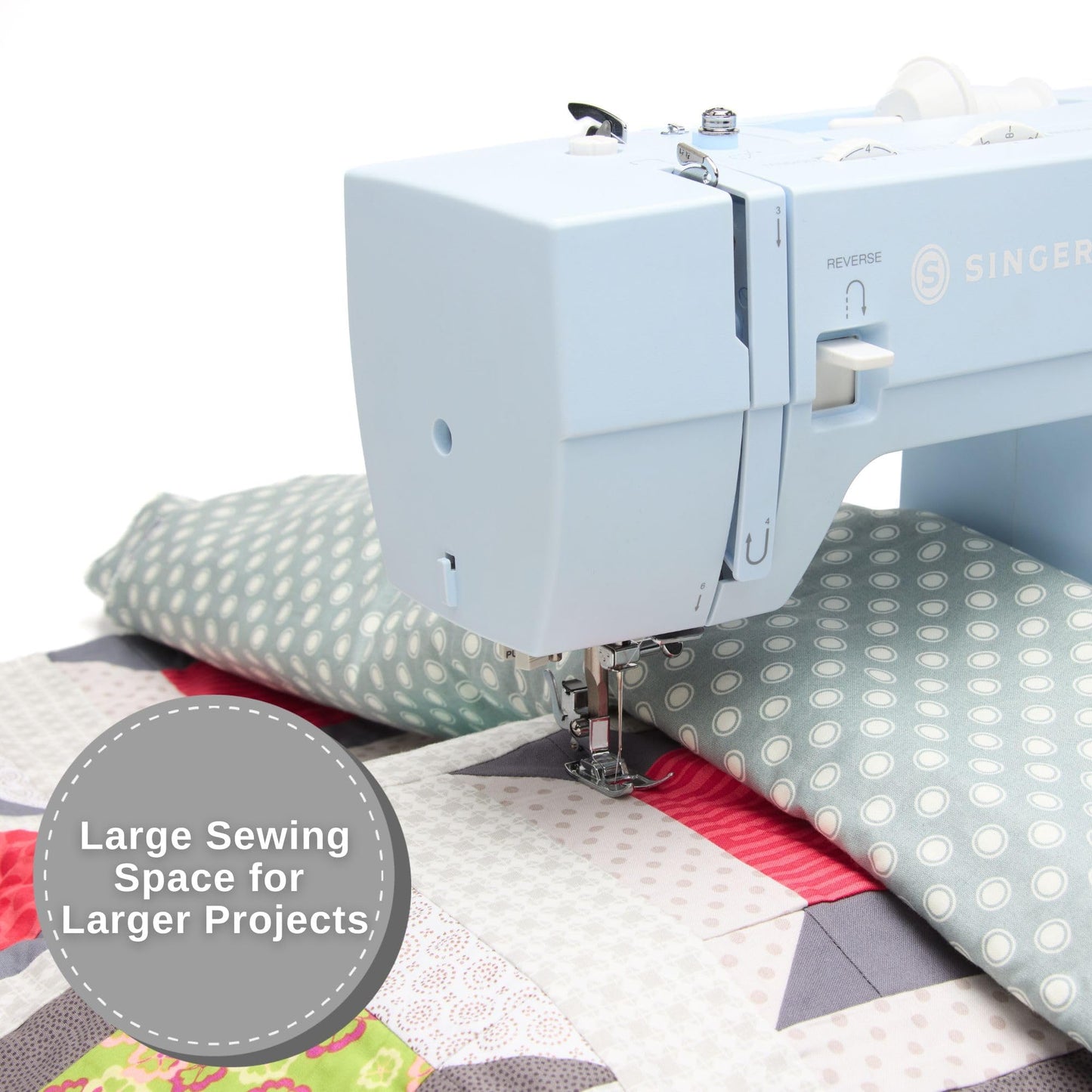 SINGER® HD 4423 (Meltwater Blue) High Speed Sewing Machine + Accessories | 23 Built-In Stitches Deliver 97 Stitch Applications | 50% More Power, 1100 Stitches/Min | Metal Frame, 1-Step Buttonhole