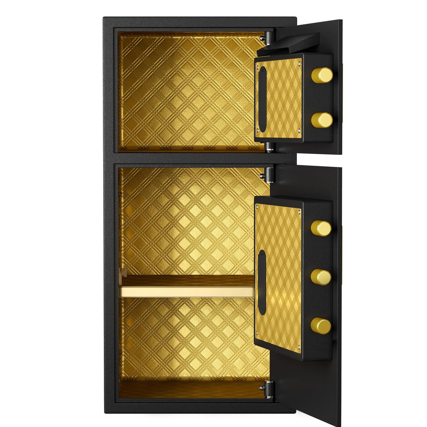 GOWE Large Double-Door Coin-Operated Safe,Digital Security Safe with Fireproof and Waterproof Bag,6.0 Cubic Feet Safe Box with Hidden Code Function for Home,Office and Hotel