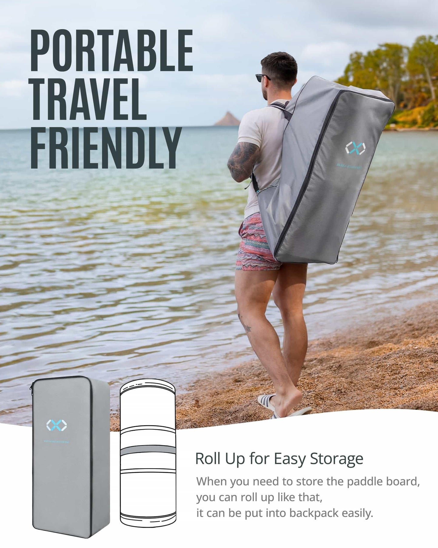 ZLX 11'6"x35" Ultra Wide Inflatable Stand Up Paddle Board | Stable Non-Slip Deck Pad, Unique Fin System, Premium SUP Accessories & Backpack - Upgraded Pump for Adults, All Skill Levels