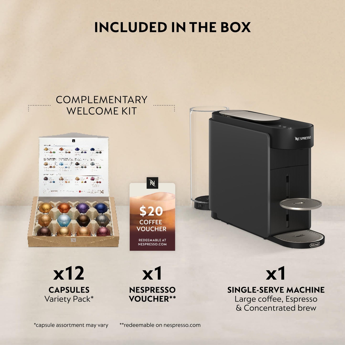 Nespresso Vertuo Up Coffee and Espresso Maker by DeLonghi, Graphite
