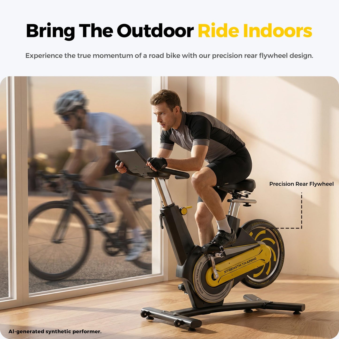 ZAZARI Compact Magnetic Exercise Bike, Black