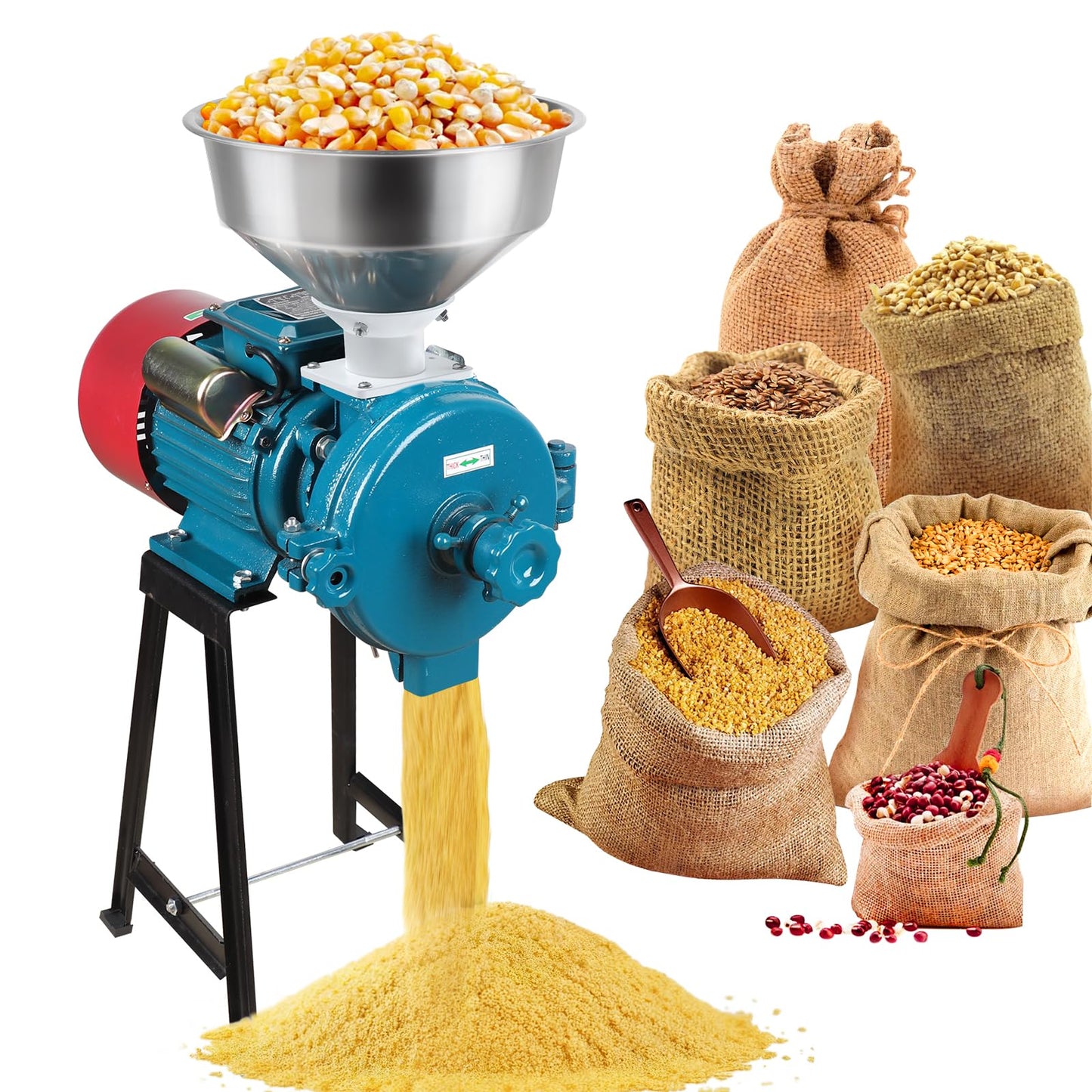 Snowtaros Electric Grain Mill Grinder 3000W 110V