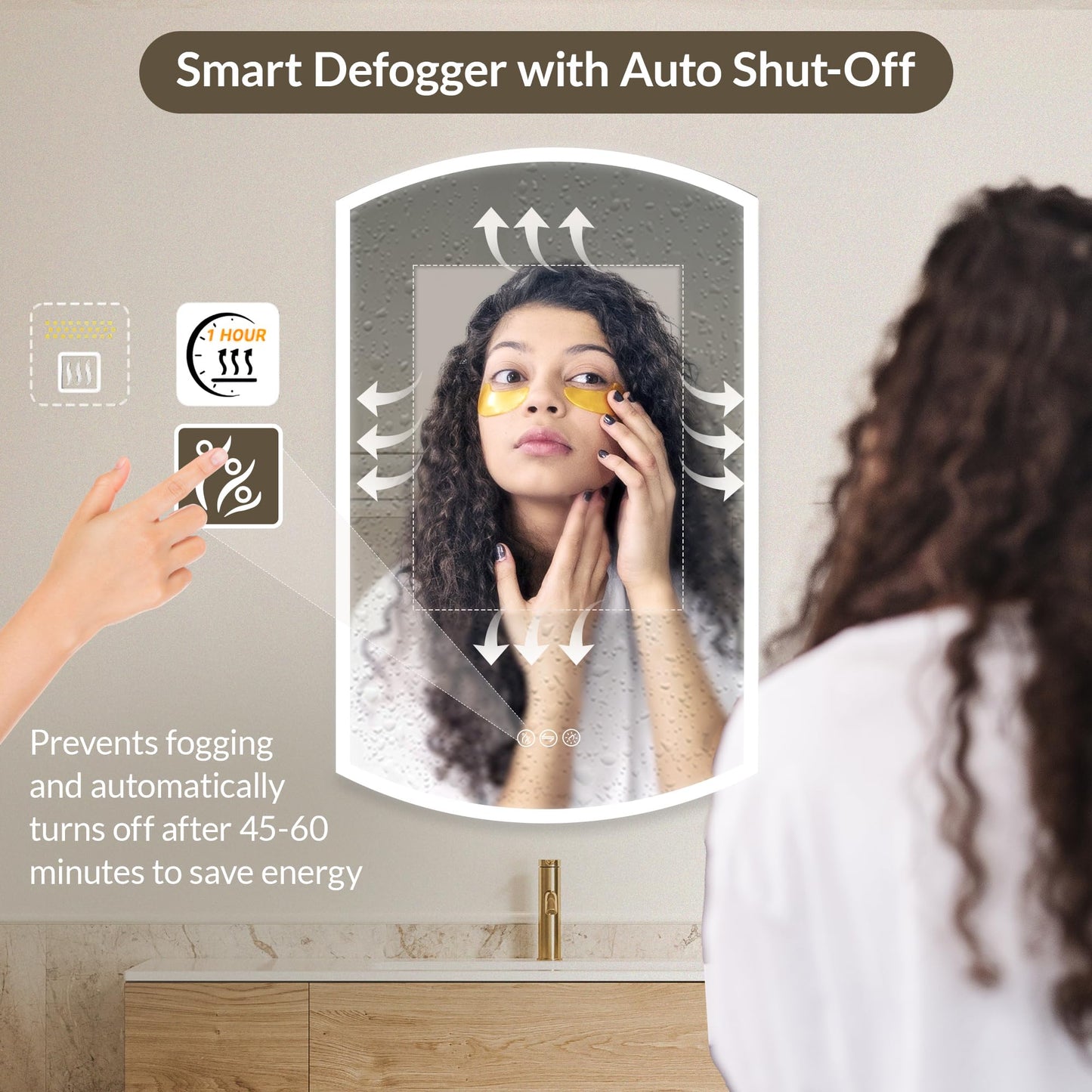 Blossom LED Medicine Cabinet Mirror for Bathroom 24x38 – Right Hinge Recessed/Surface Mounted, Anti-Fog, Adjustable Brightness, Wall Mounted Storage – Lighted Medicine Cabinet with Mirror