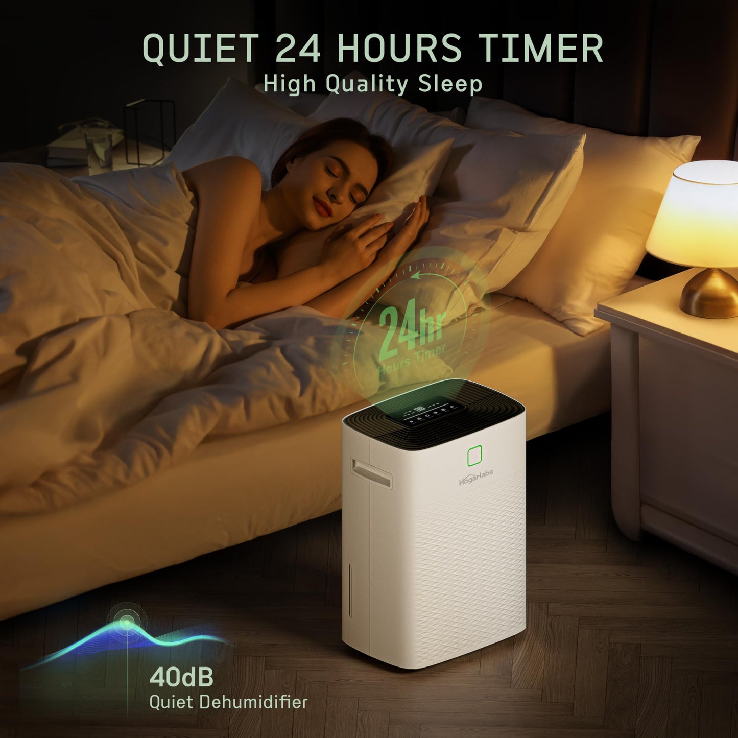 80 Pints Energy Star Dehumidifier Basement Home, Smart Silent Dehumidifier with Drain Hose, 1.32 Gal Water Tank, Intelligent Humidity Control, 24H Timer, for Large Room Bathroom Bedroom