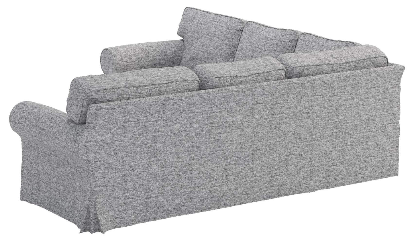 The Thick Cotton Ektorp 2 2 Sofa Cover Replacement Compatible with IKEA Ektorp Corner Or Sectional Sofa Slipcover. (50% Thicker Poly Flax Rust)