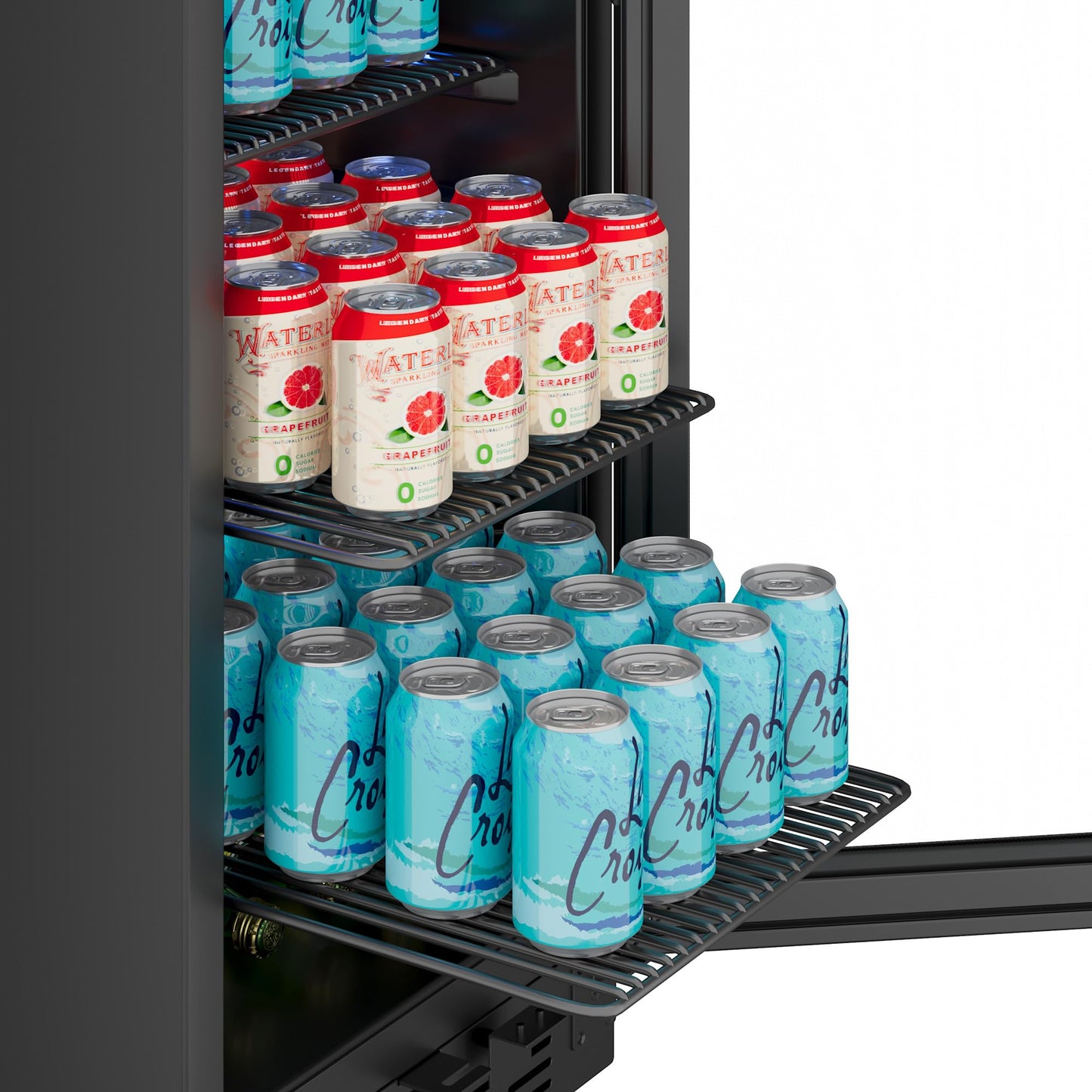 EdgeStar BBR901BL 15 Inch Wide 80 Can Built-In Beverage Center with Slim Design - Black