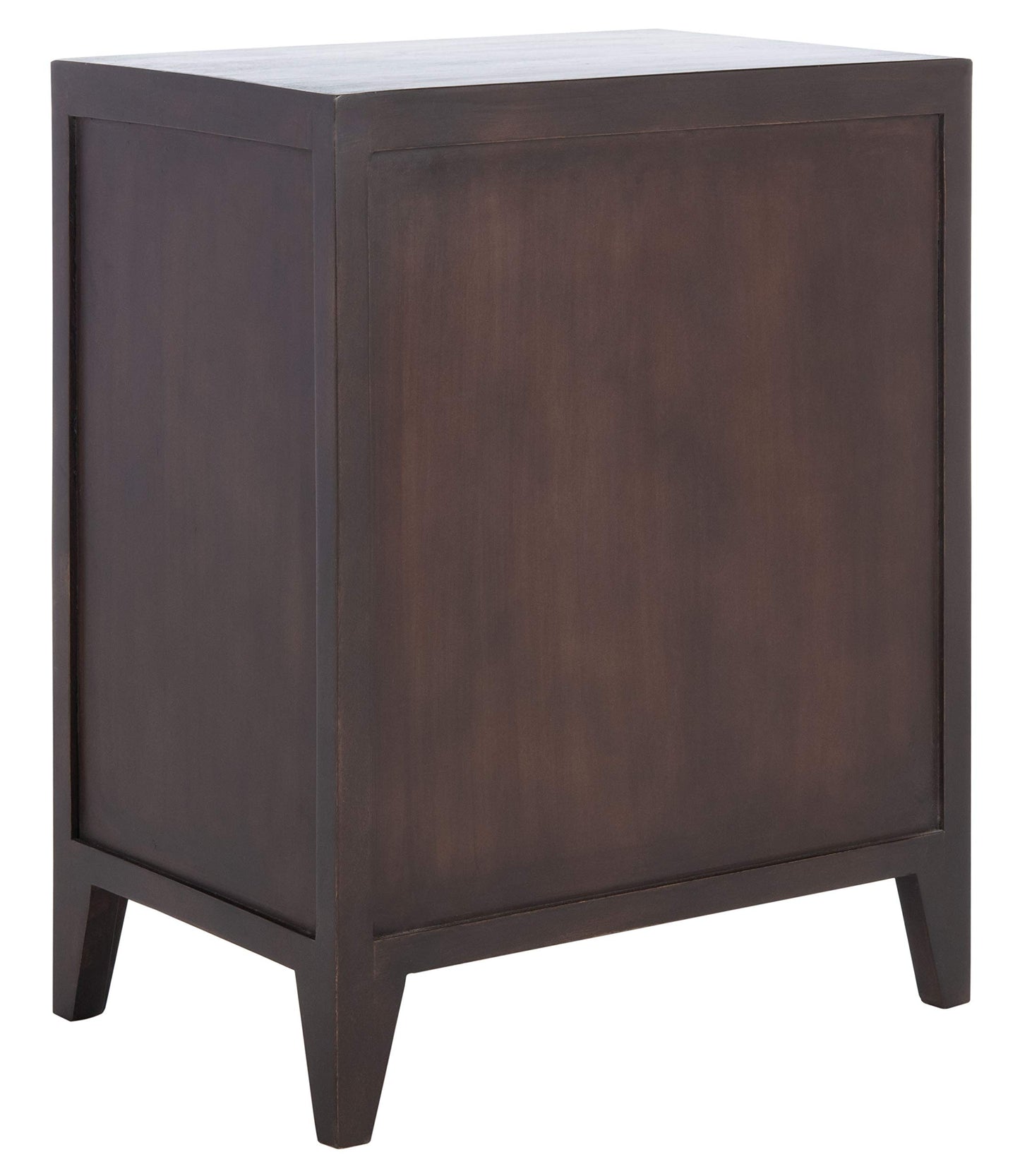 SAFAVIEH Furniture - Thea 1-Door Carved Nightstand - Brown - Mango Wood - Artisan Global Design - Ideal for Bedroom, 20"W x 14"D x 26"H - Fully Assembled (NST5300A)