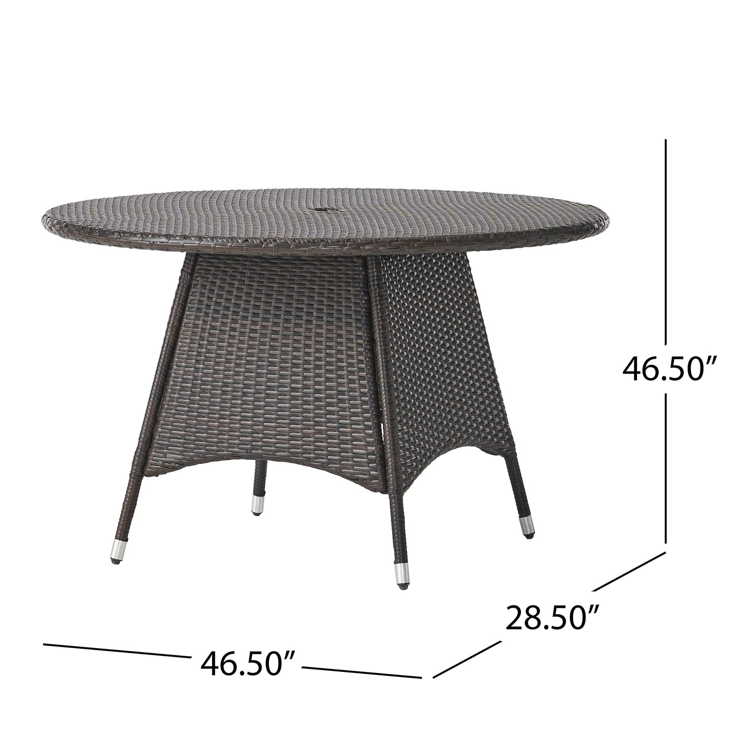 Christopher Knight Home Outdoor 5 Piece Multi-Brown Wicker Dining Set with Cushion