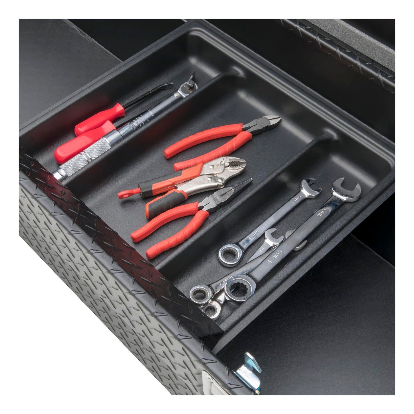 UWS EC10473 69-Inch Matte Black Heavy-Wall Aluminum Truck Tool Box with Low Profile, RigidCore Lid