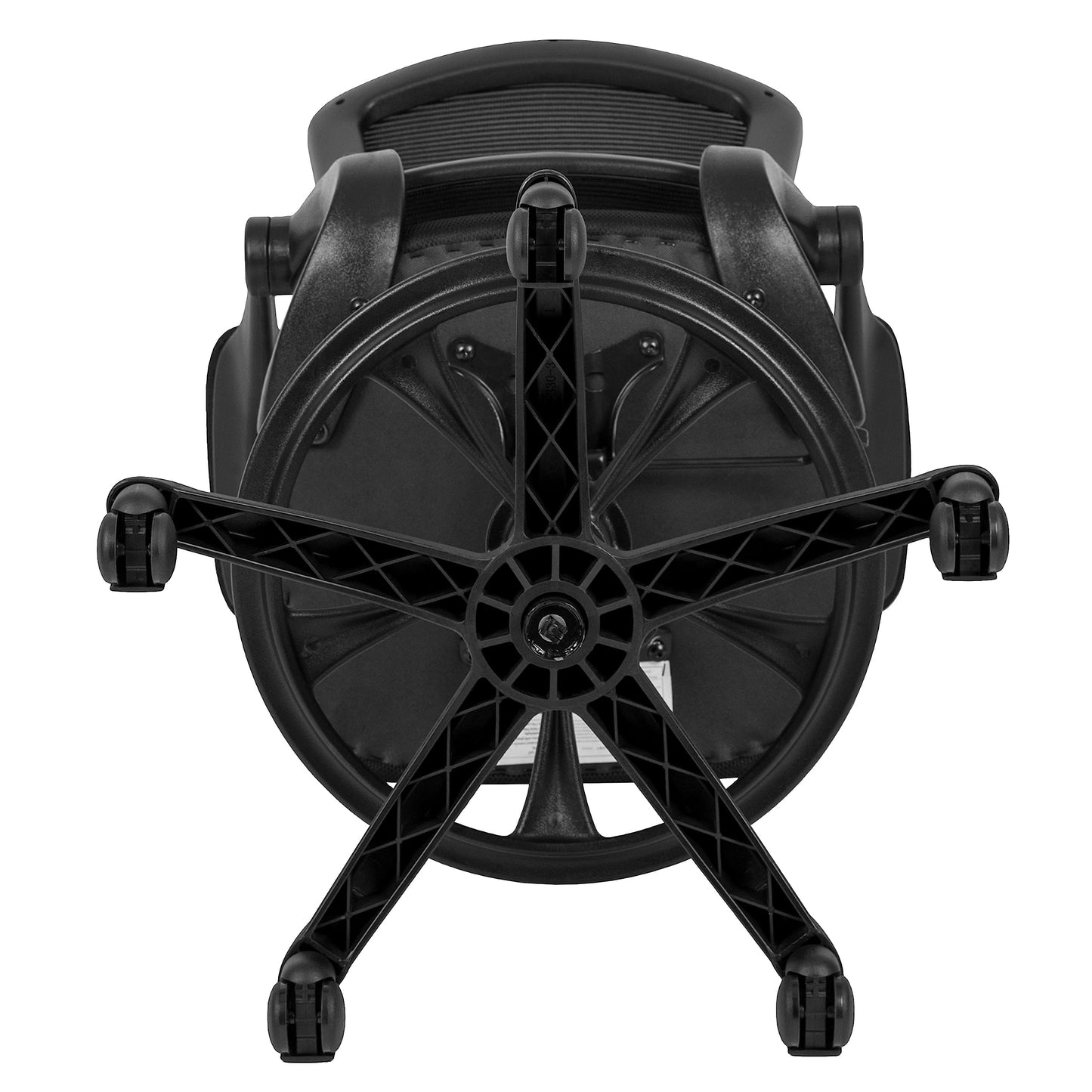 Flash Furniture Kale Mid-Back Swivel Office Chair with Adjustable Foot Ring, Lumbar Support, and Seat Height, Ergonomic Mesh Executive Chair, Black