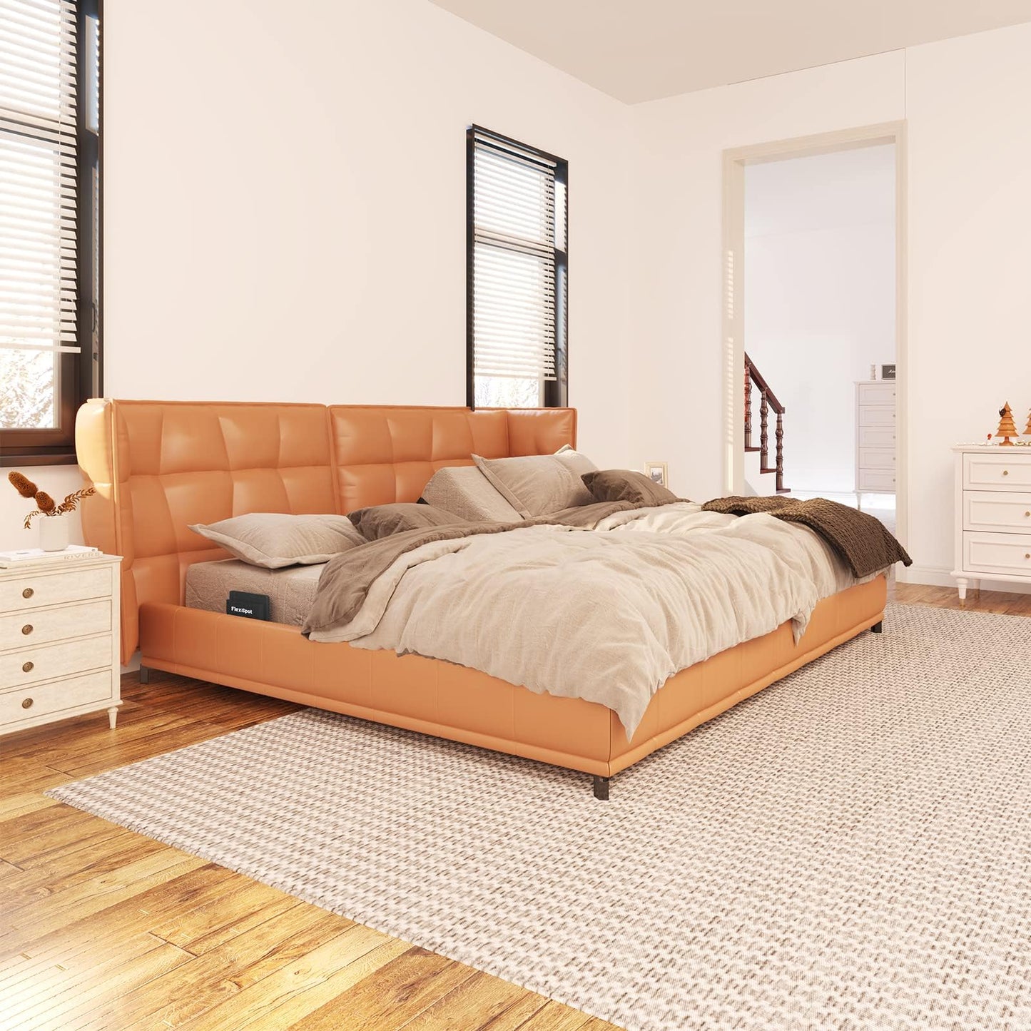 FLEXISPOT S6 Adjustable Bed Frame Base Split King, Quick Assembly, Massage, Zero Clearance, Whisper Quiet Durable Motor, Zero Gravity, Mattress Holder, Anti-Snore, Wireless.