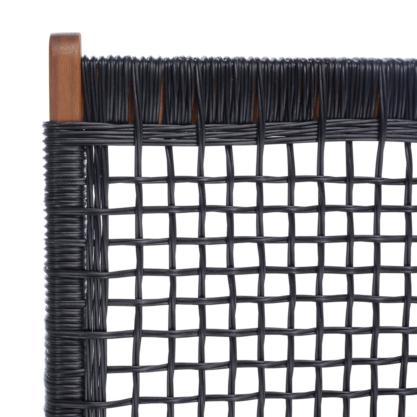 SAFAVIEH Outdoor - Chantelle Lounge Set - Natural & Black - Solid Wood with Cushion - Coastal Low-Seat Design - Ideal for Patio, Deck, Porch, Backyard (PAT7076E)