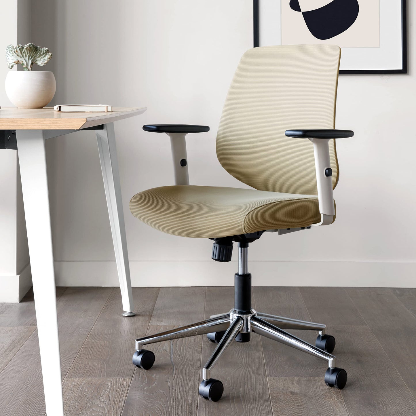 Branch Daily Chair - Computer Office Chair with Swivel, Lumbar Rest, and Adjustable Armrests - Sustainable, Stylish Mesh, & Adjustable Armrests - Comfortable Seating for Improved Posture - Green