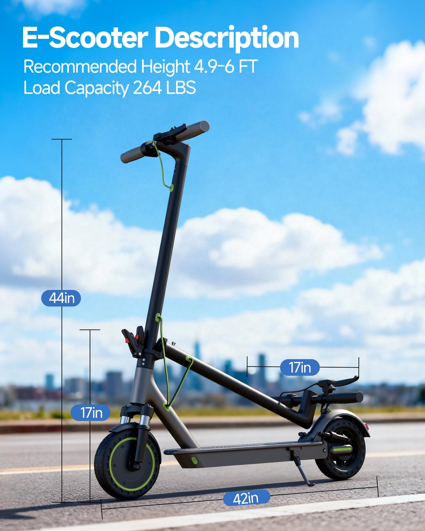 Roinside Scooter for Adults- 8.5" Solid Tires/350W Motor, 19 MPH Digital Display, Up to 16 Miles Long-Range Commuting Folding E-Scooter for Adults with Dual Braking System, App Control