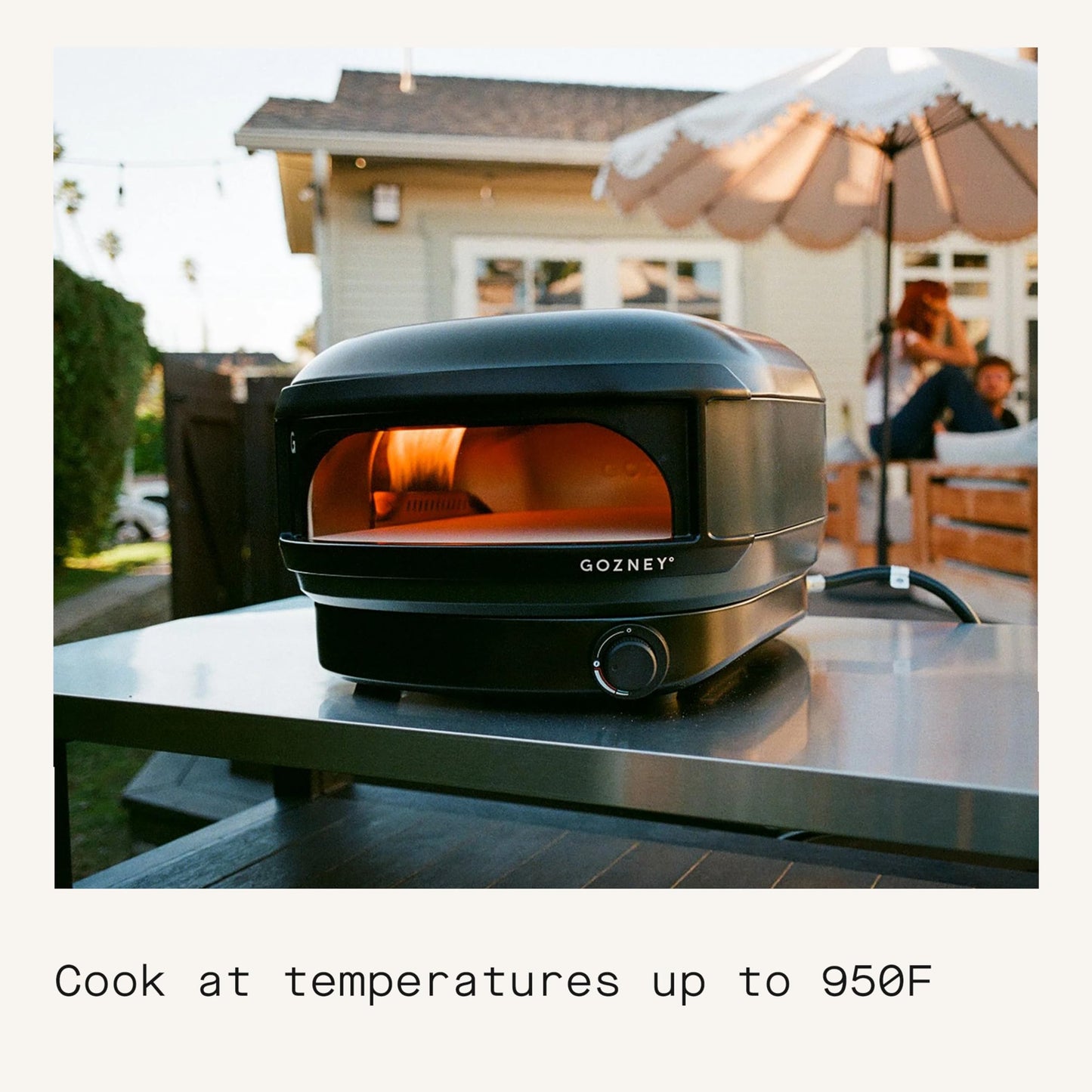 Gozney Arc Lite Outdoor Pizza Oven, Propane Gas Pizza Oven, Precision Flame Control, Cooks 12" Pizza in 60 Seconds, Heats up to 950°F - Off Black