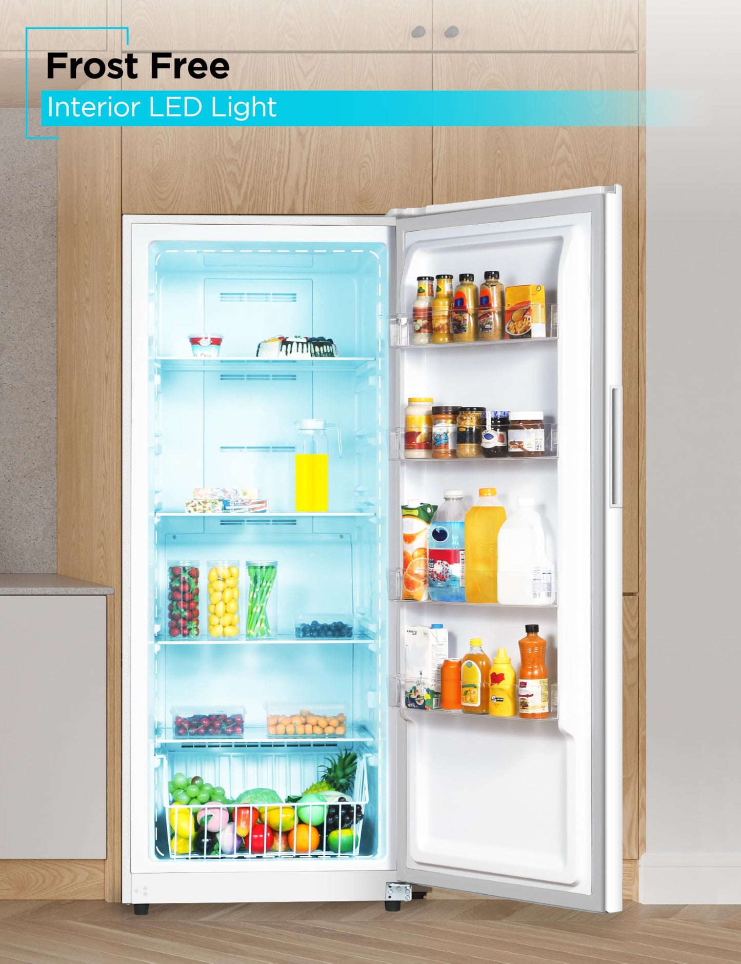 BLACK+DECKER 14 Cu. Ft. Convertible Freezer Refrigerator, Upright Freezer with Glass Shelves, ENERGY STAR rated, Frost Free, BUC1400XW, White