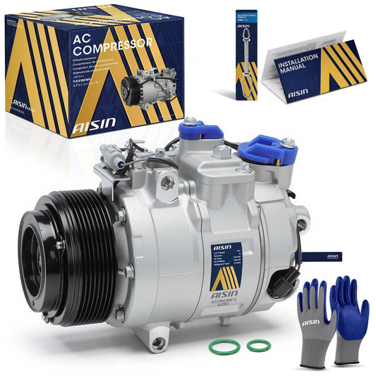 AISIN AFTERMARKET ACCBM-00815 Air Conditioner AC Compressor - Compatible with X5 2011-2018, 335i 2012-2015, 535i GT 2010-2017, 640i xDrive Gran Coupe 2014-2019, 740Li xDrive 2013-2015, M3 M4 2015-2017
