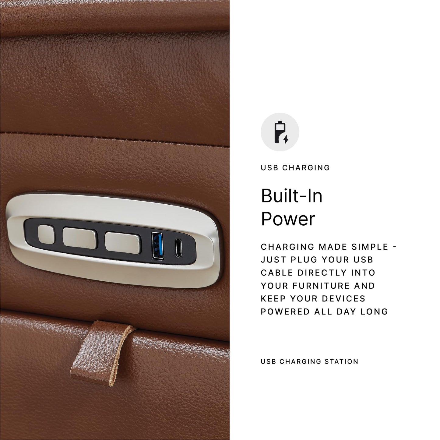 Signature Design by Ashley Healy Pier Modern Power Reclining Sofa with Adjustable Headrest and Storage, Dark Brown
