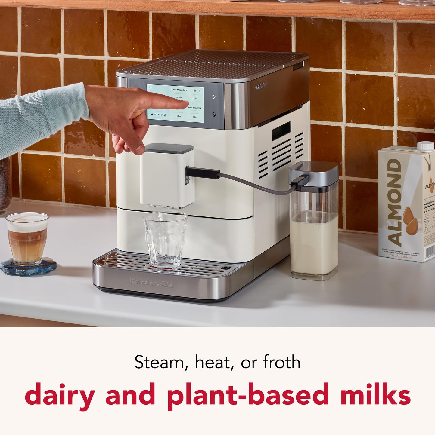 KitchenAid Fully Automatic Espresso Machine KF8, KES8558PL, Porcelain White