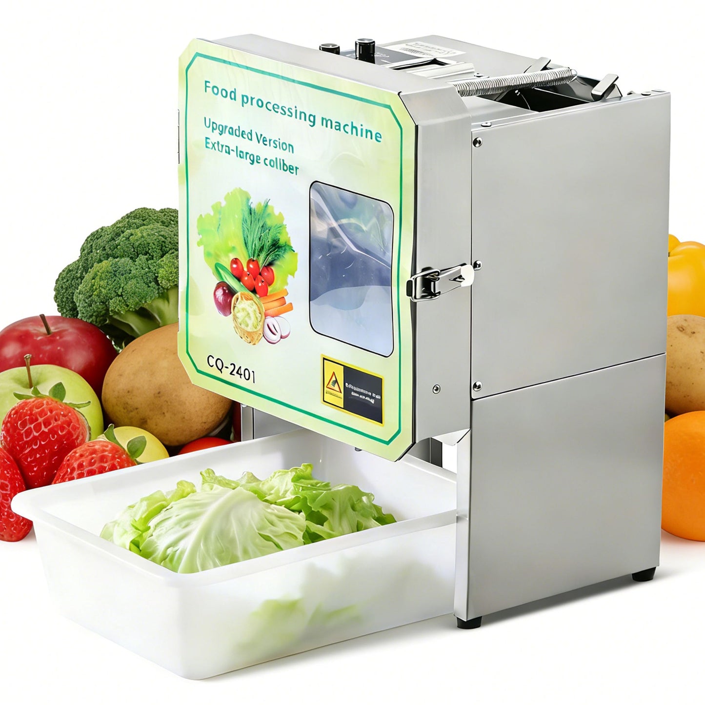 USAJZM Electric Vegetable Chopper & Slicer, Multi-Functional Vegetable Processor Slices, Shreds, Sections, Easy Clean Automatic Shredder for Commercial & Home Kitchen, Salad, Meal Prep