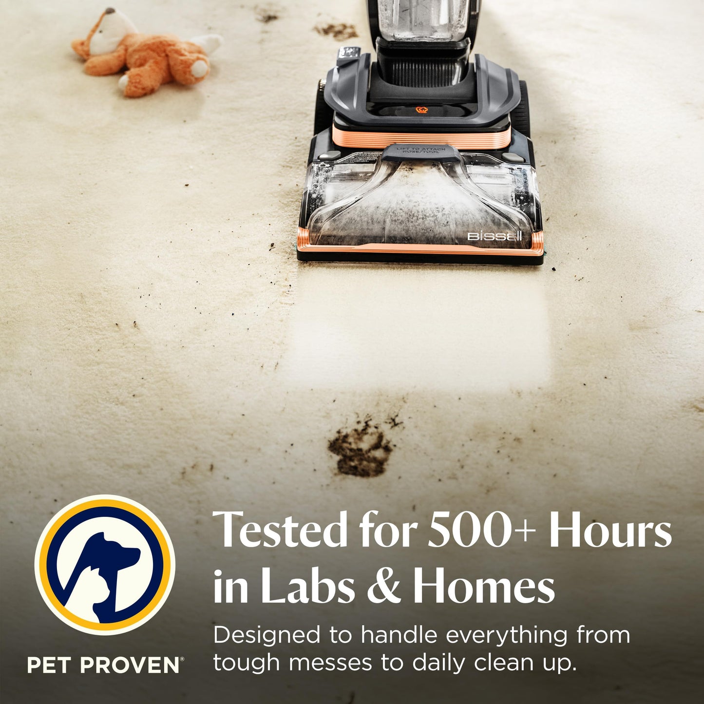 BISSELL Revolution HydroSteam Pet Carpet Cleaner, Upright Deep Cleaner, HydroSteam Technology, 2-in-1 Pet Upholstery Tool & Formulas Included, 3432
