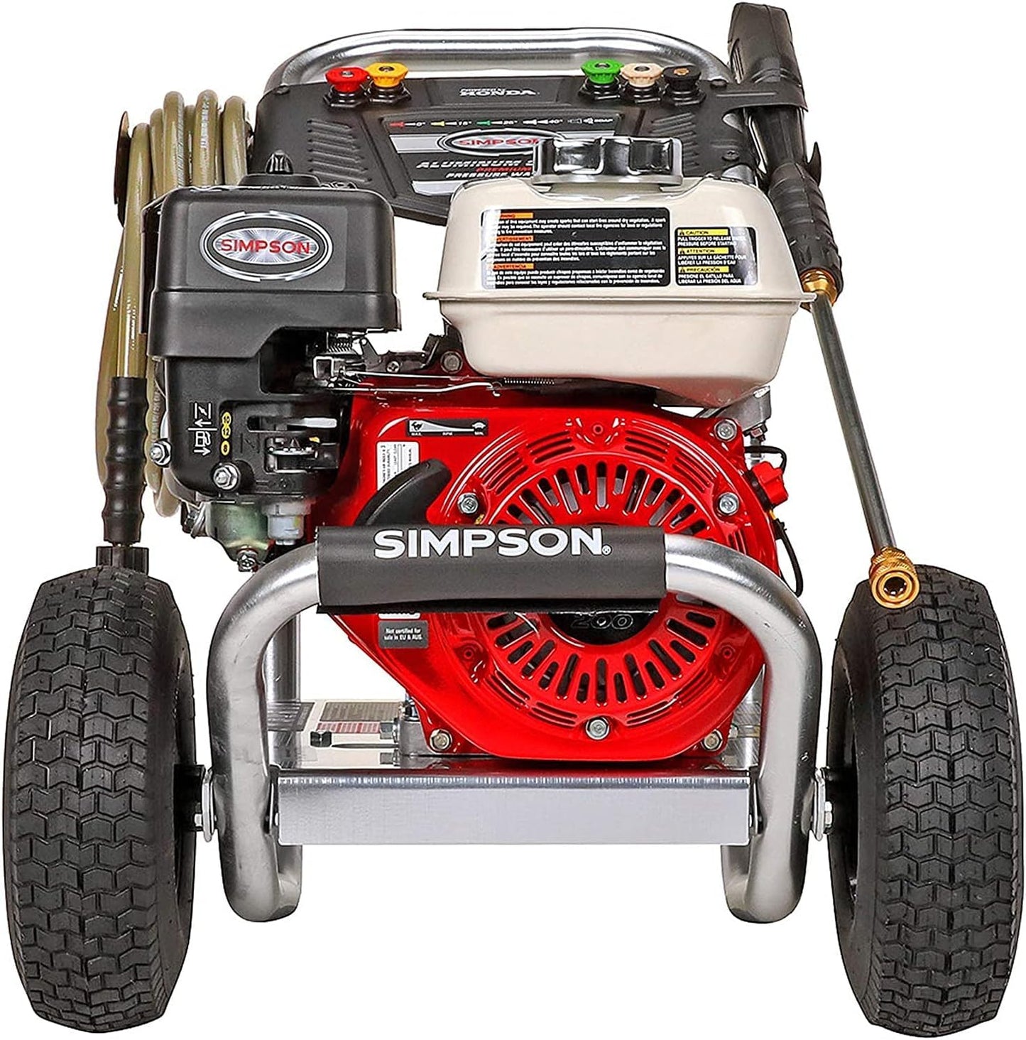 Simpson 3600 PSI Gas Pressure Washer, 2.5 GPM Commercial Power Washer, Cold Water, Honda GX200 Engine, 35' Hose, Aluminum Series, 49-State Compliant (ALH3425)