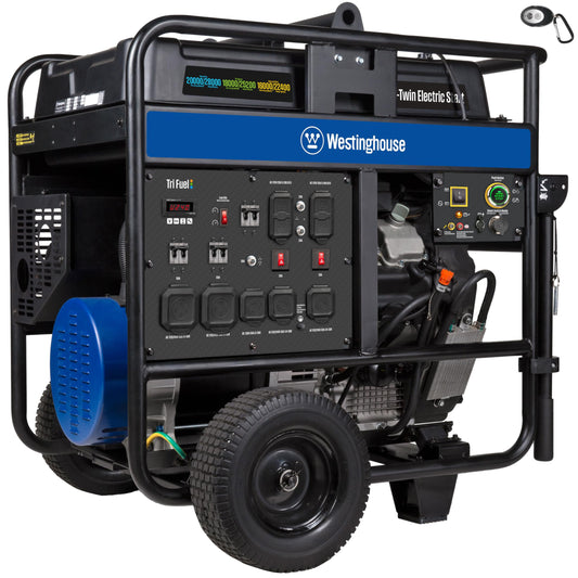 Westinghouse 28000 Peak Watt Tri-Fuel Home Backup Portable Generator, Remote Electric Start, Transfer Switch Ready, Gas, Propane, and Natural Gas Powered