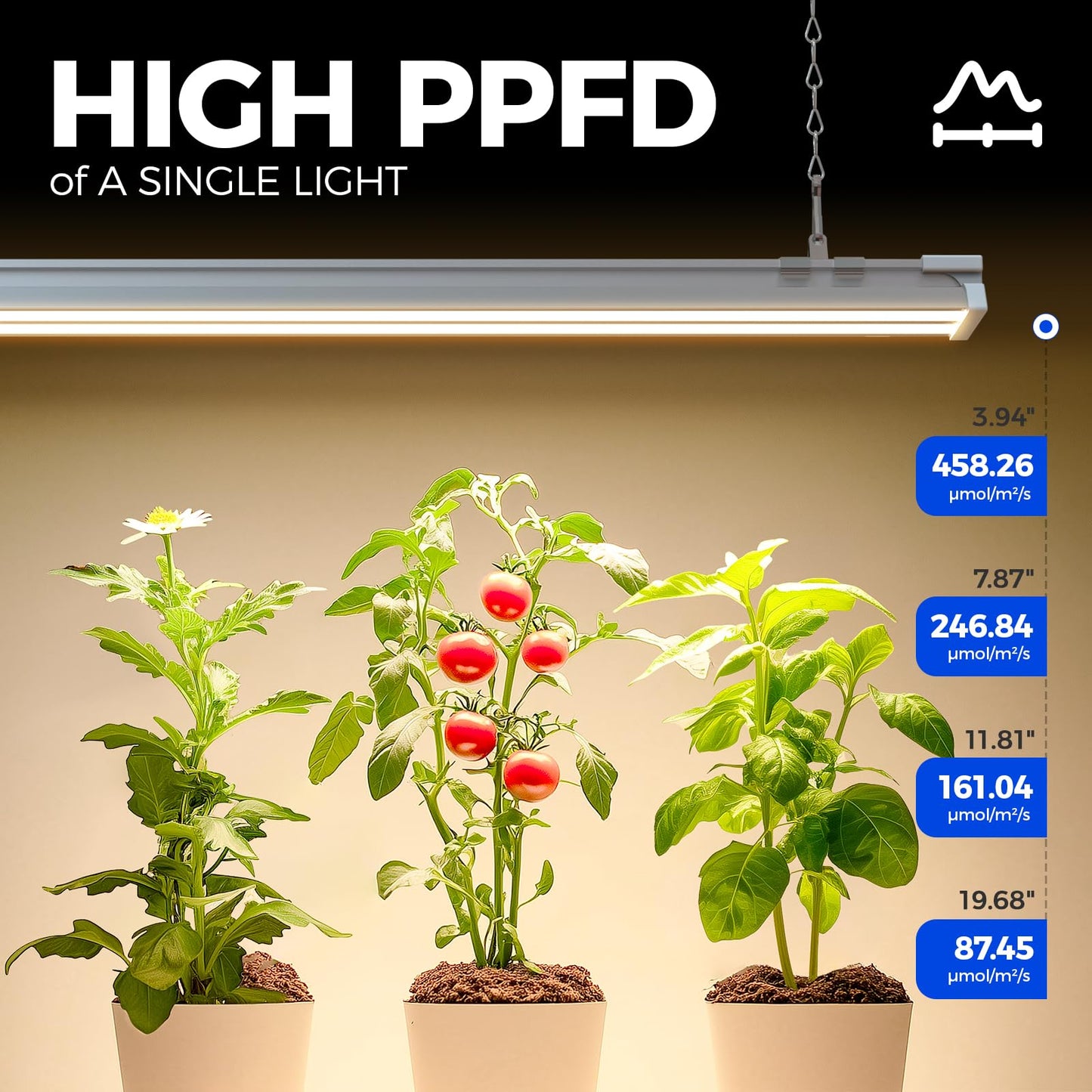Barrina TX60 Grow Light for Indoor Plants, 240W, Full Spectrum, 4FT, 4 Packs, 3000K+6500K+660nm, with Timer
