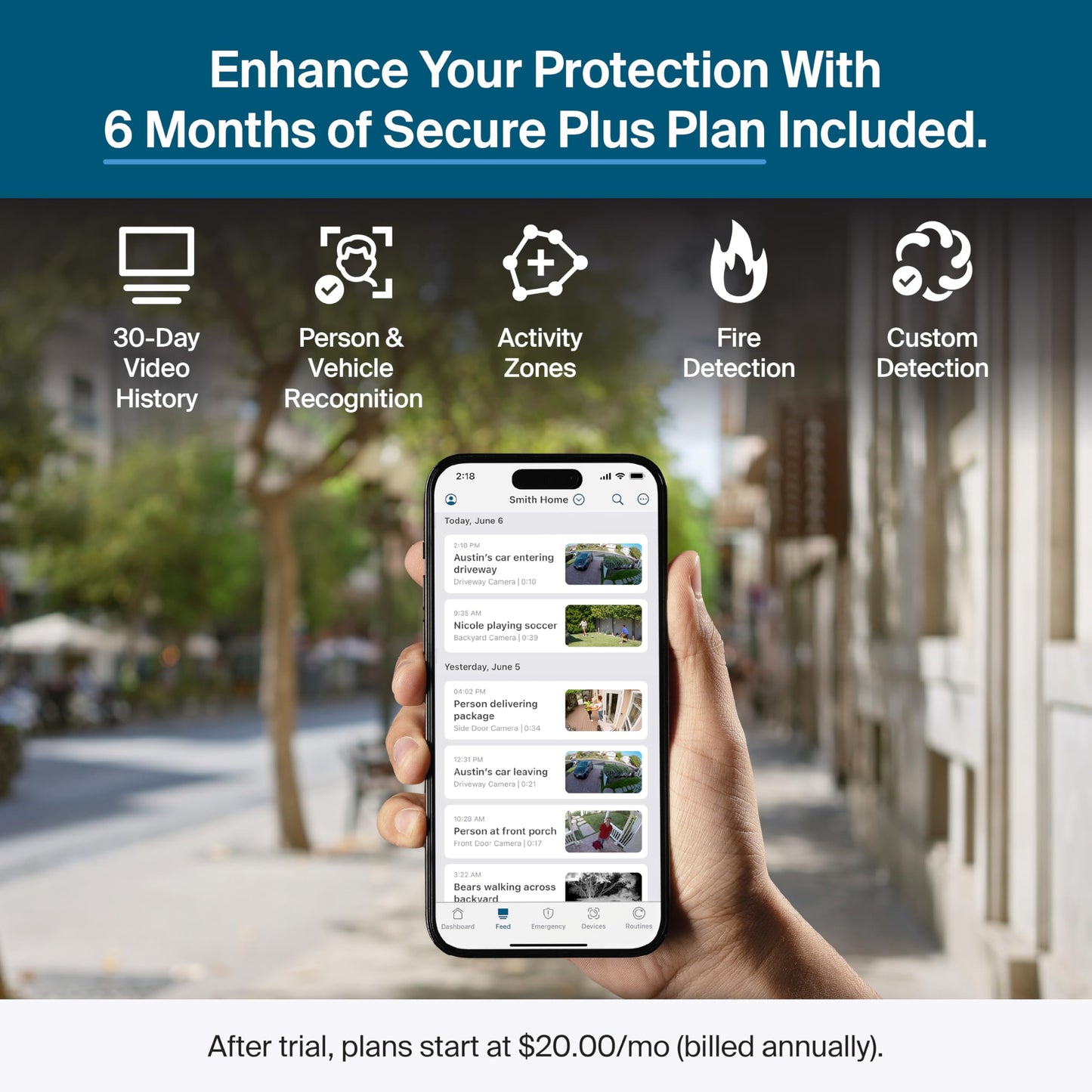 Arlo Pro Security Camera 2K HDR (6th Gen, 2025 Release) 2 Cam + 2 Solar Panels + 6 Months of Secure Plus Plan - Wireless Outdoor Camera, Battery Power, Person, Vehicle & Animal Detection, White