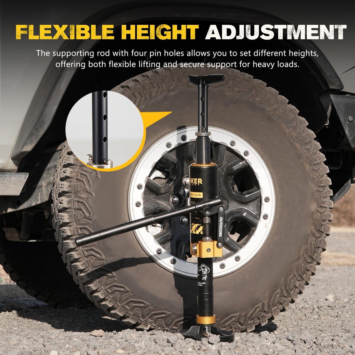 BUNKER INDUST Portable Hydraulic Recovery Jack with Lift Mate, 4x4 Off Road Lift Jack for SUV ATV UTV, 19,400 lbs Lifting Capacity