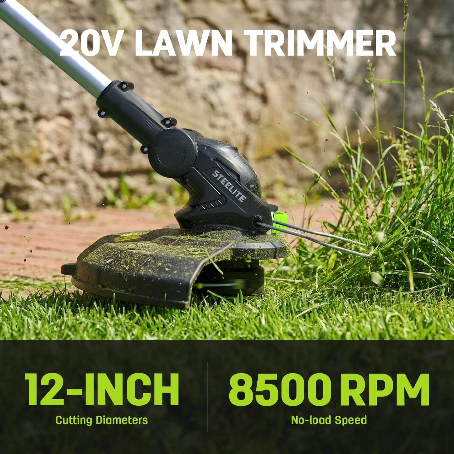 STEELITE 40V 17" Electric Lawn Mower & 12" String Trimmer Combo Set, Yard Care Kit with 2x4.0Ah Batteries & Dual Chargers