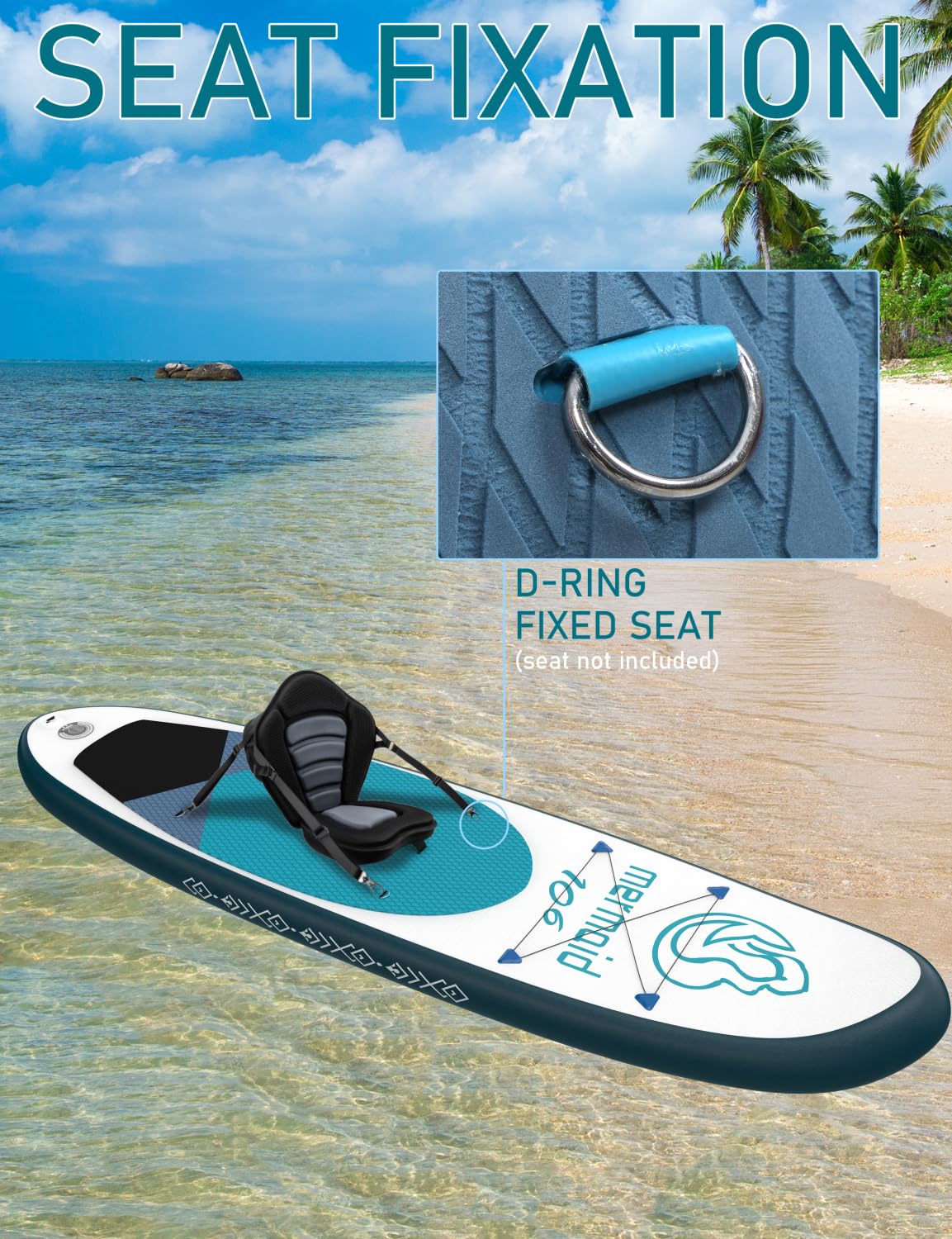 Inflatable Stand up Paddle Board with Premium SUP Accessories,Ultra-Light Non-Slip Comfort Deck Paddleboard for Beginner Adults Yoga Fishing