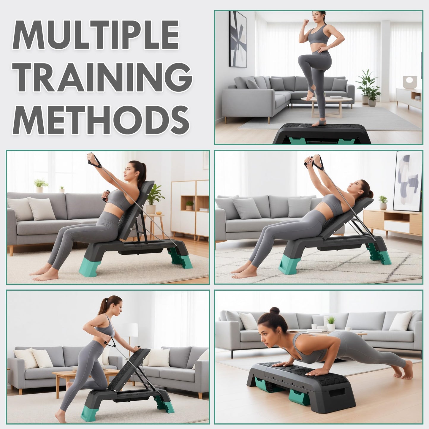 Adjustable & Foldable Weight Bench for Full Body Workout - Incline, Decline, Flat Position Exercise Equipment for Home Gym