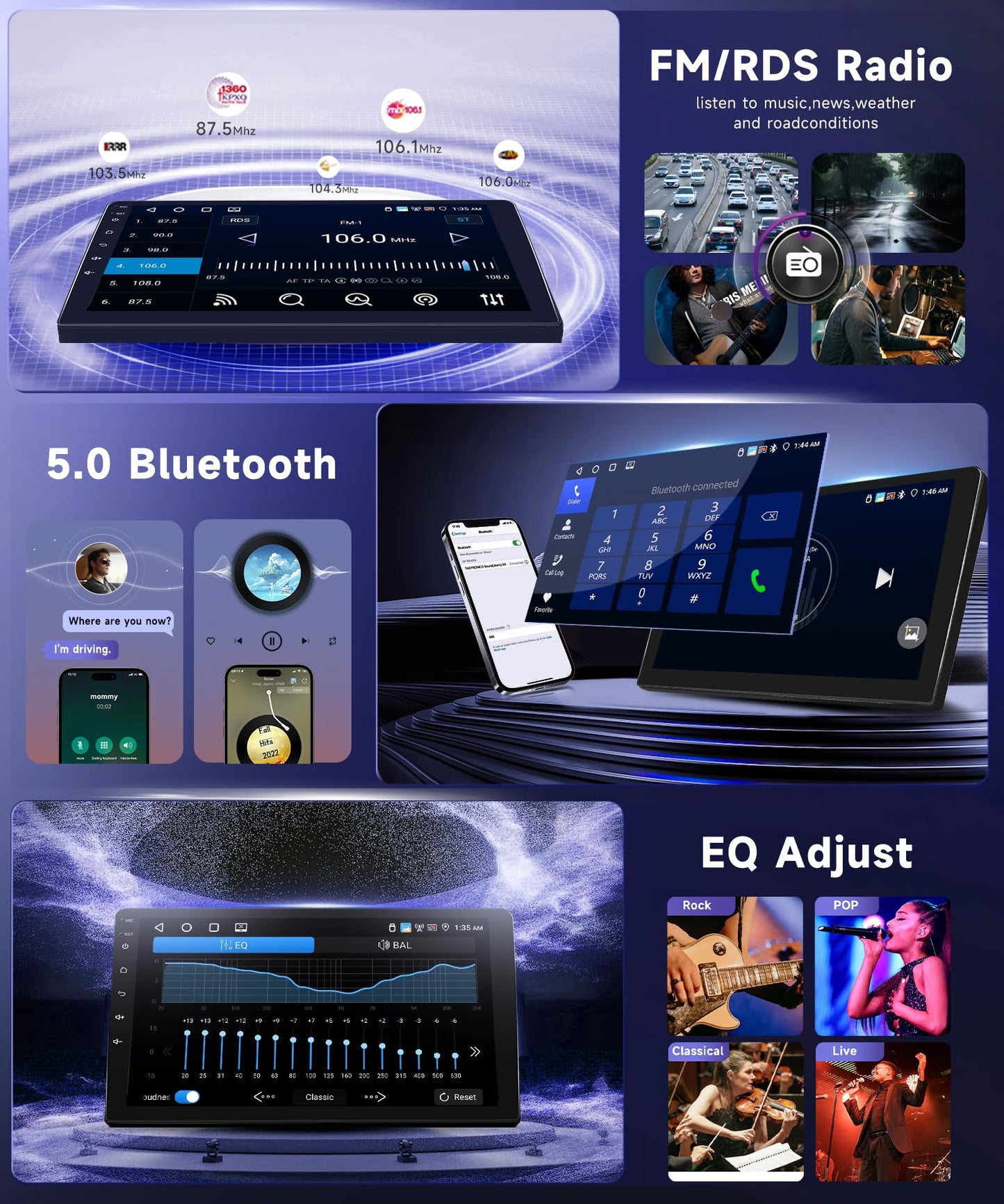 DSP 8Core 4+64G Radio for Fiat 500 2007-2015 Car Stereo with Wireless Carplay Android Auto,7inch 1280X720P IPS Touch Screen,5Ghz WiFi,63UIs,Built-in GPS,5.0Bluetooth,FM/RDS,SWC Backup Camera
