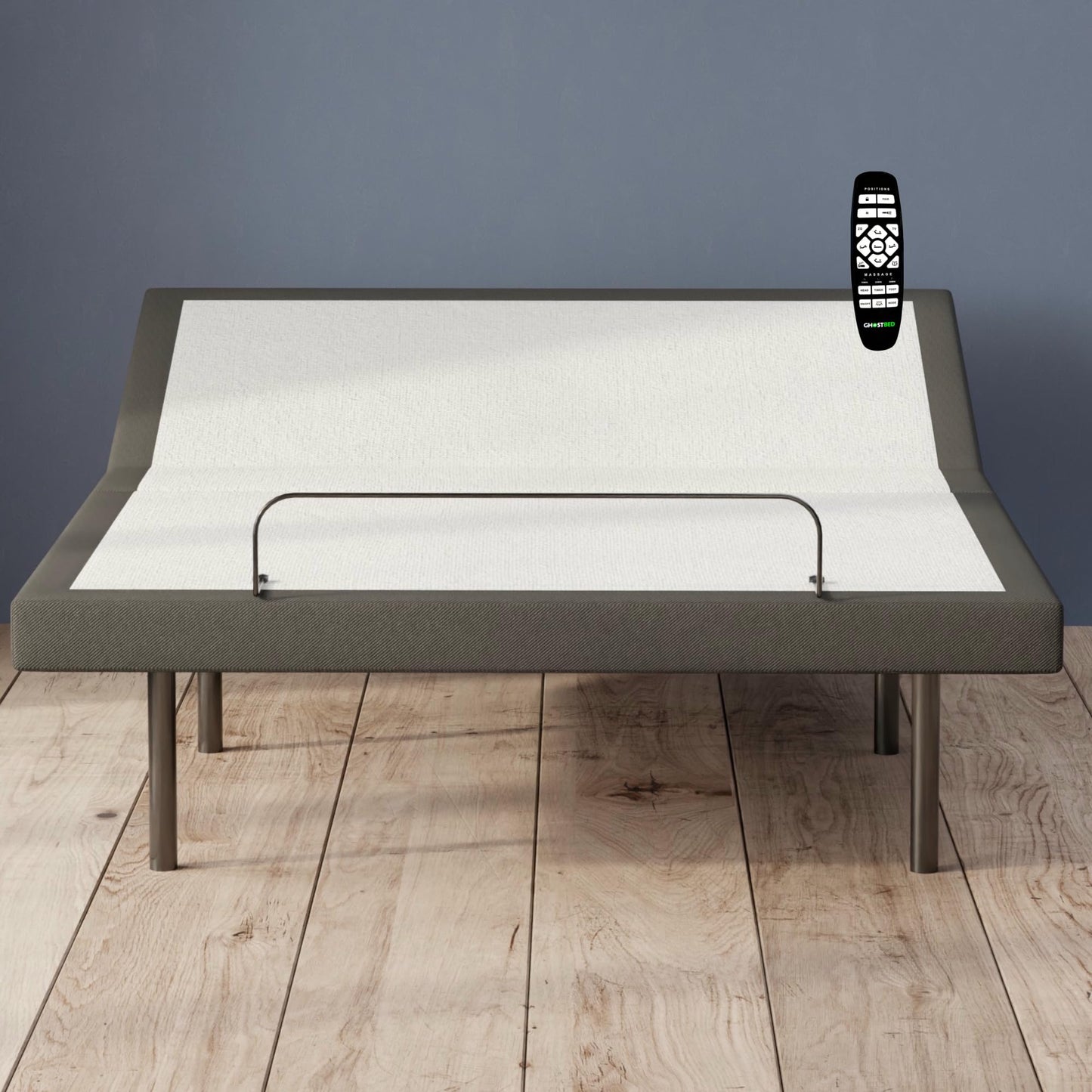 GhostBed Adjustable Bed Frame Base with Wireless Remote - Zero Gravity & Massage Settings, USB Ports, Relaxing Adjustable Bed Frame Queen