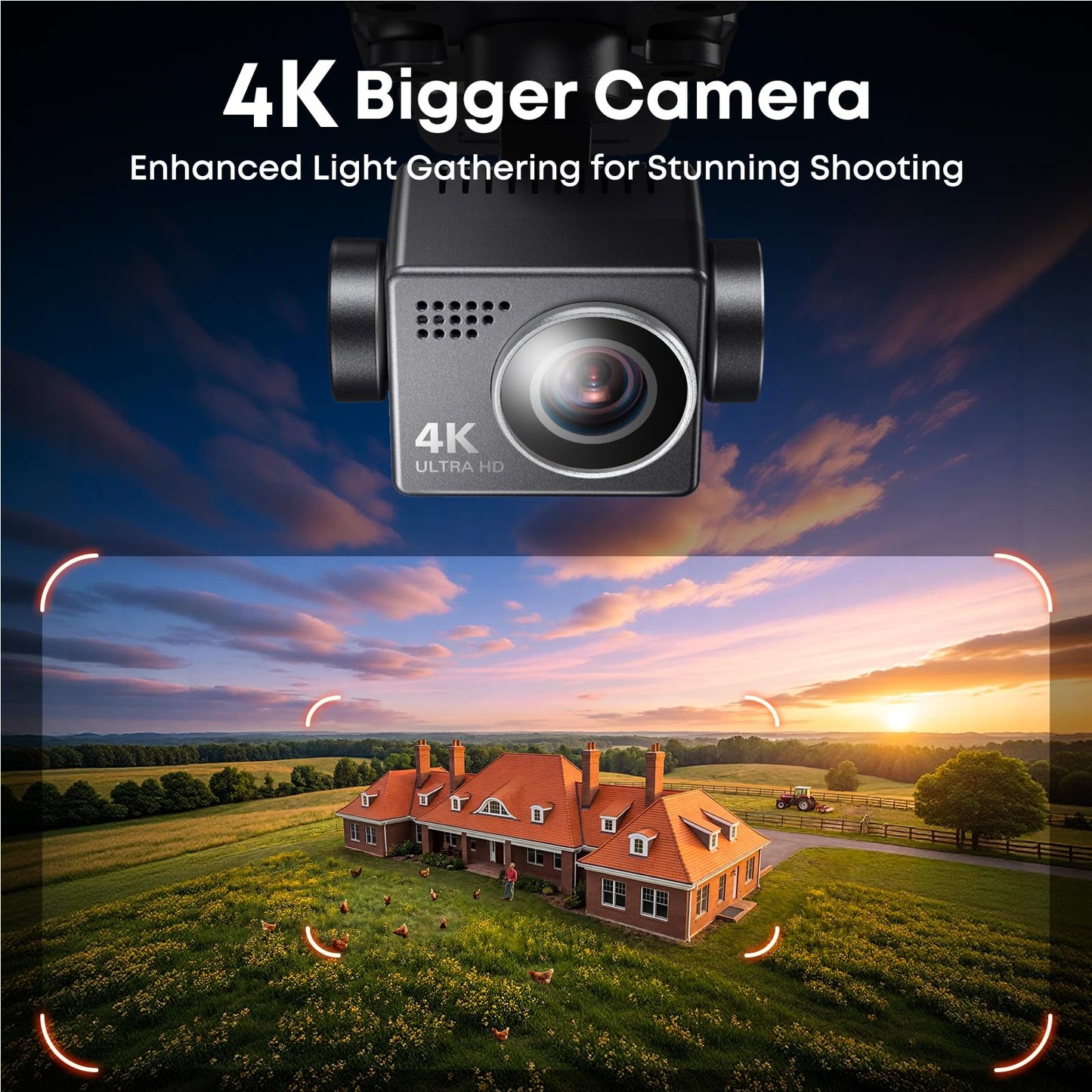 Bwine F7GB2 Pro Drones with Camera for Adults 4K UHD Aerial, 3-Axis Gimbal, 10000FT Control, 75 Mins Flight Time with 3 Batteries, GPS Follow, Waypoint, Orbit Fly, Auto Return, Beginner Mode