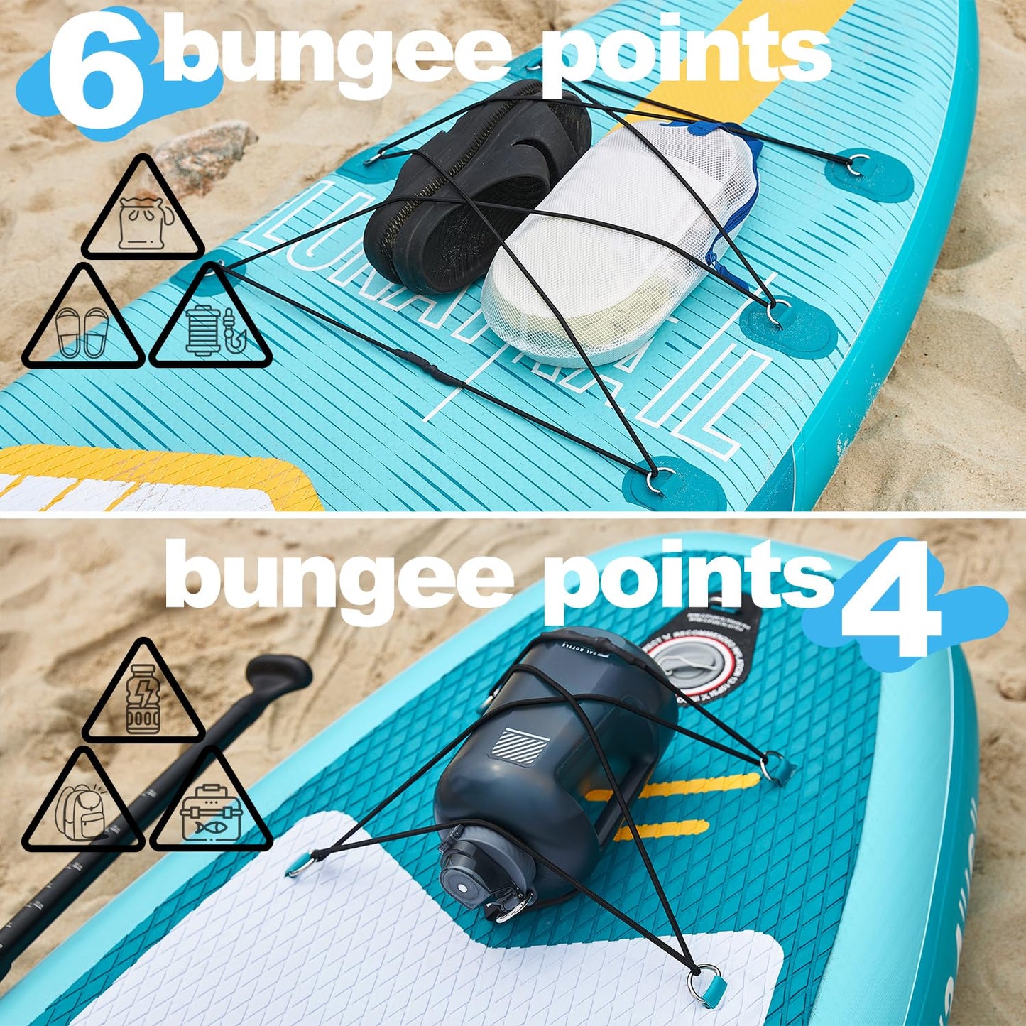 【11'×34"】 Extra Long/Extra Wide Premium Inflatable Stand Up Paddle Board (SUP) – Portable & Lightweight for Yoga, Surfing, Family Fun | Complete Kit with Paddle, Pump, Bag | Durable Design