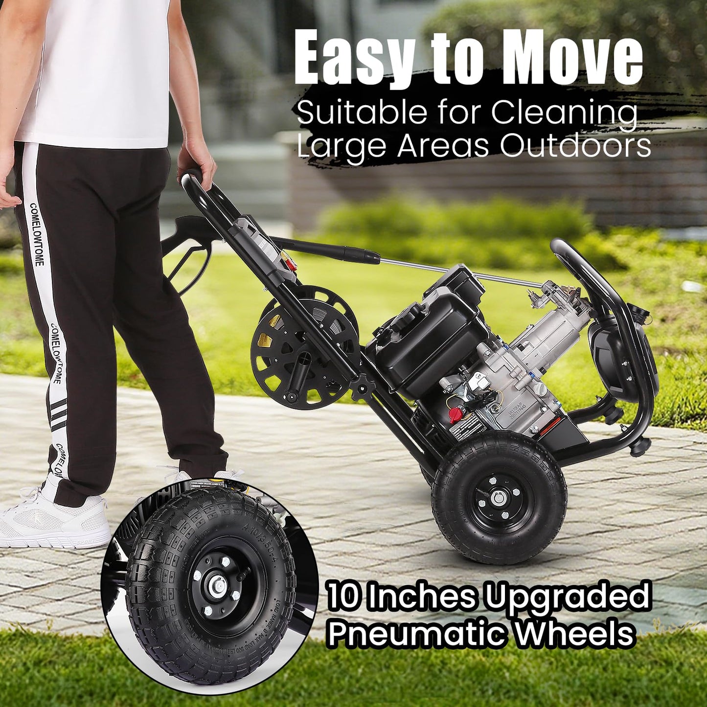 4200PSI Gas Pressure Washer 4.0GPM Gas Power Washer 212CC Gas Powered Washing Machine Commercial High Pressure Washer with 32ft Hose&5 Nozzles