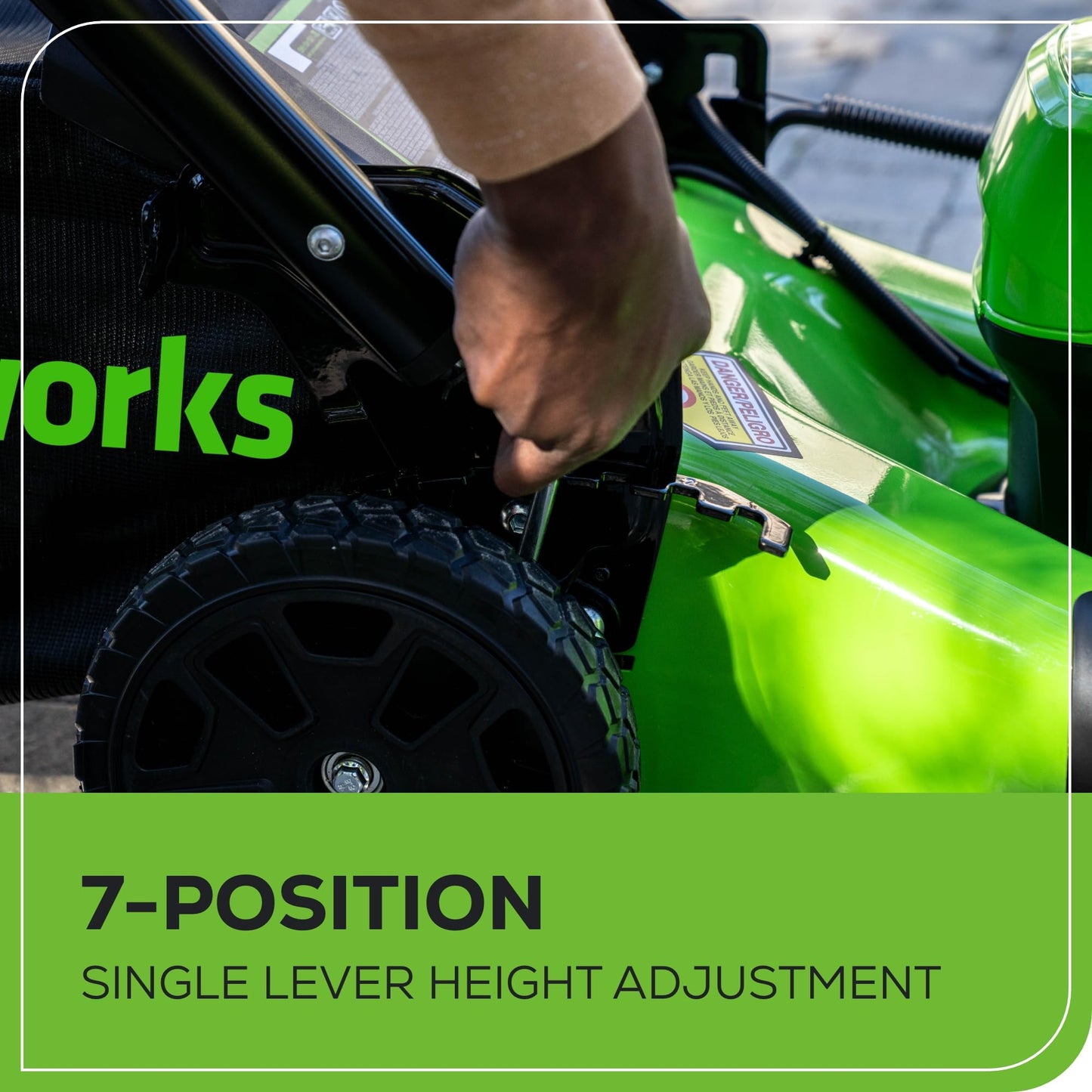 Greenworks 40V 21" Self-Propelled Cordless Lawn Mower – Brushless Motor, 5.0Ah Battery & Charger(75+ Tool Compatible)