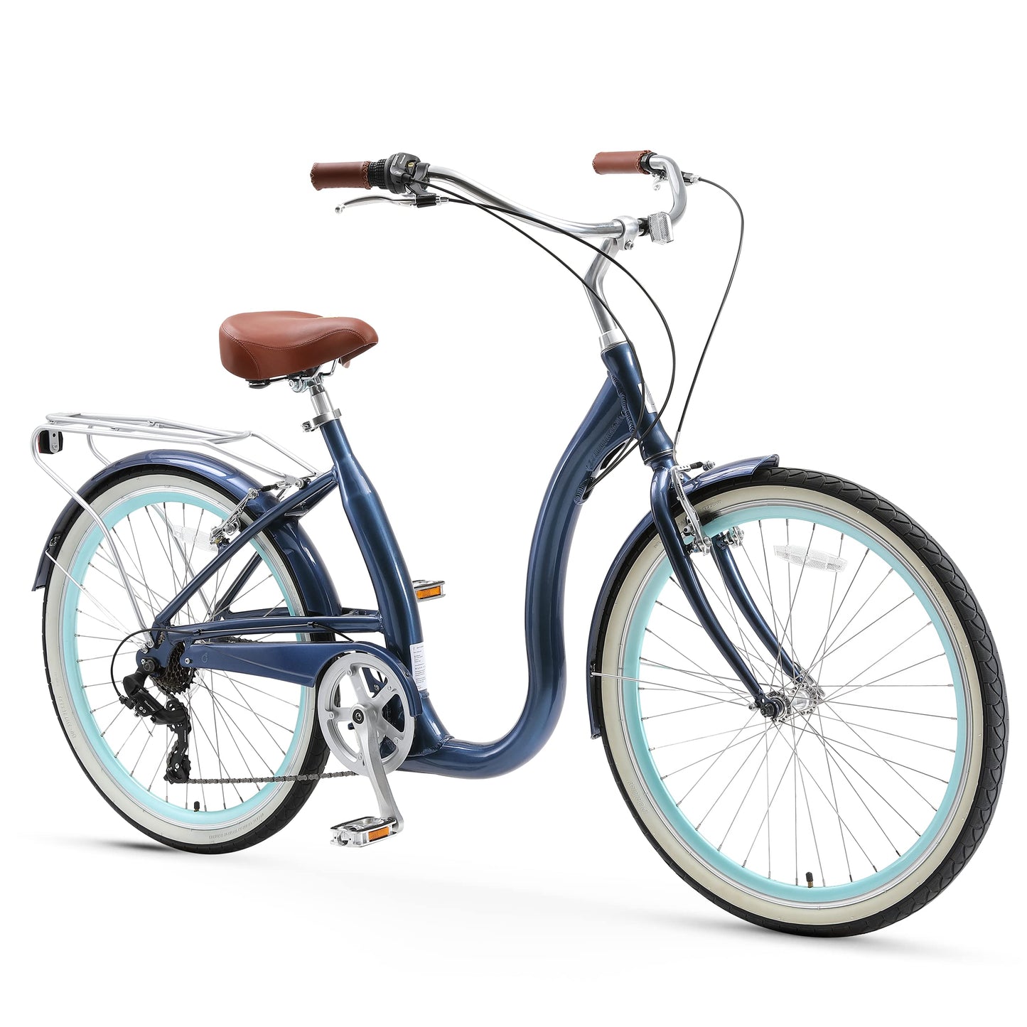 sixthreezero Easy Boarding Women's 7-Speed Bicycle, Navy