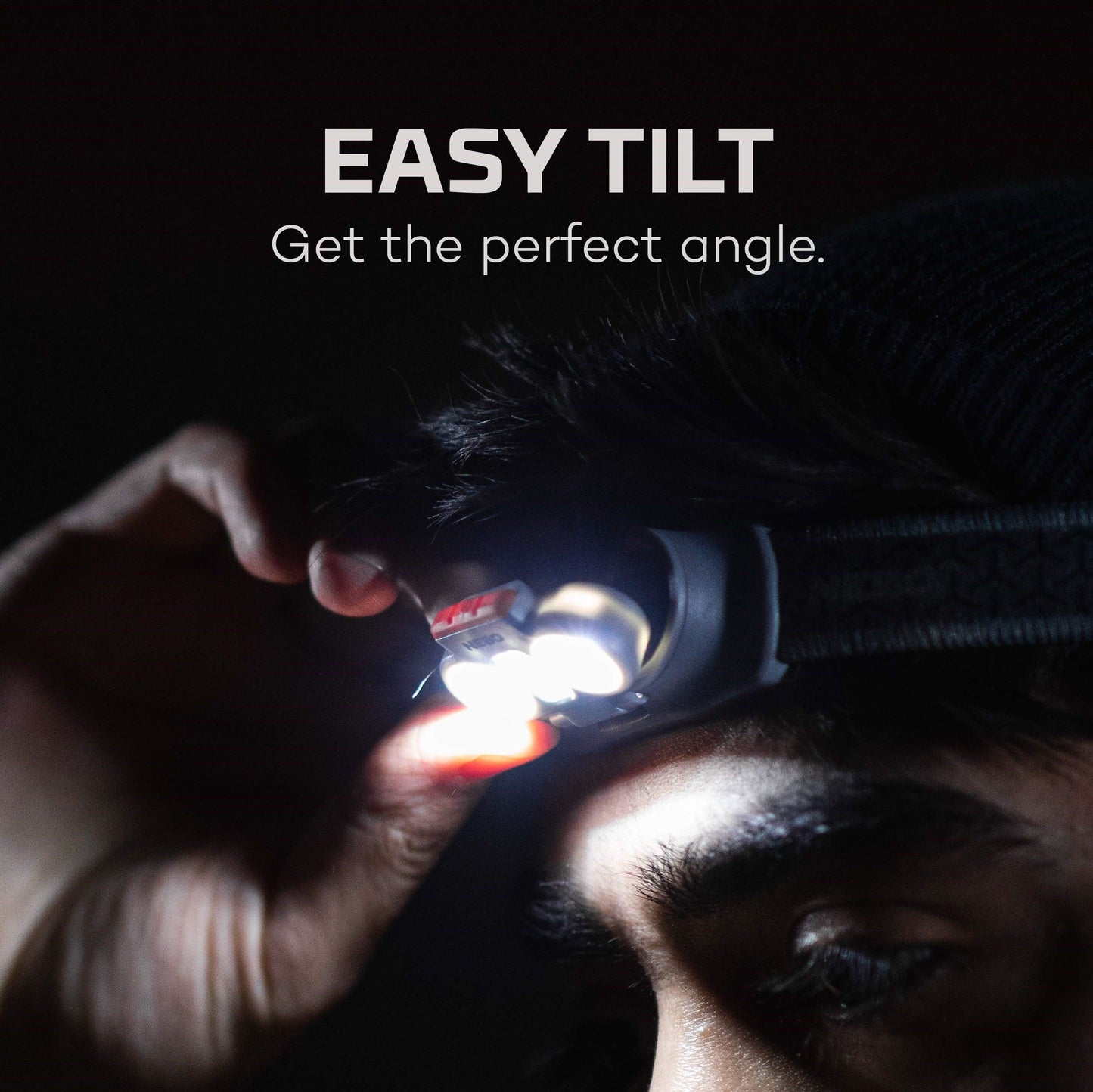 NEBO Einstein Headlamp 500 Lumen, 5 Light Modes, Compact, Low-Profile, Orange, Model NEB-HLP-0006