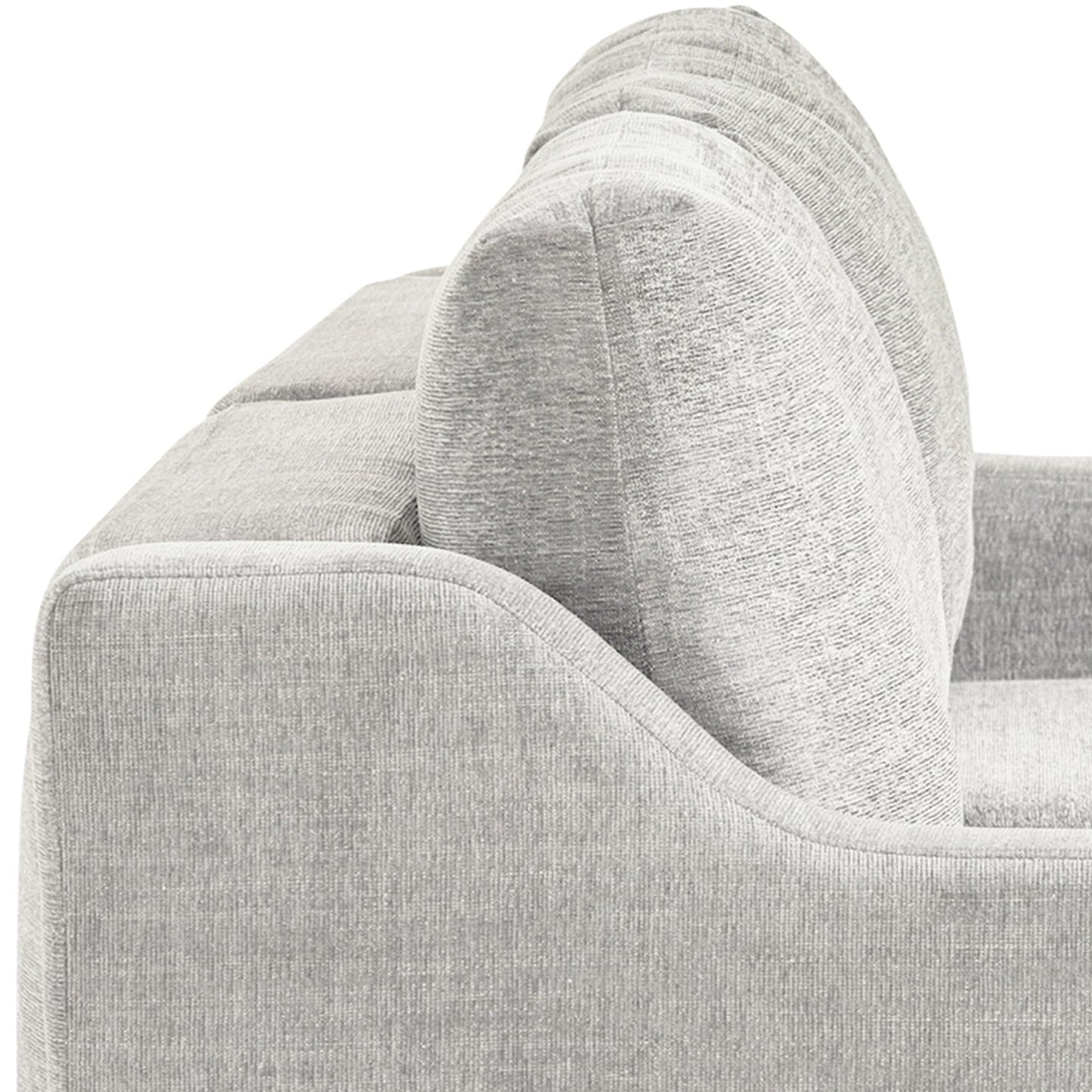 Serta Glendale 90.2" Queen Size Wall-Hugging Convertible Sofa, Dreamcoil Comfort, Chenille Fabric, Cream