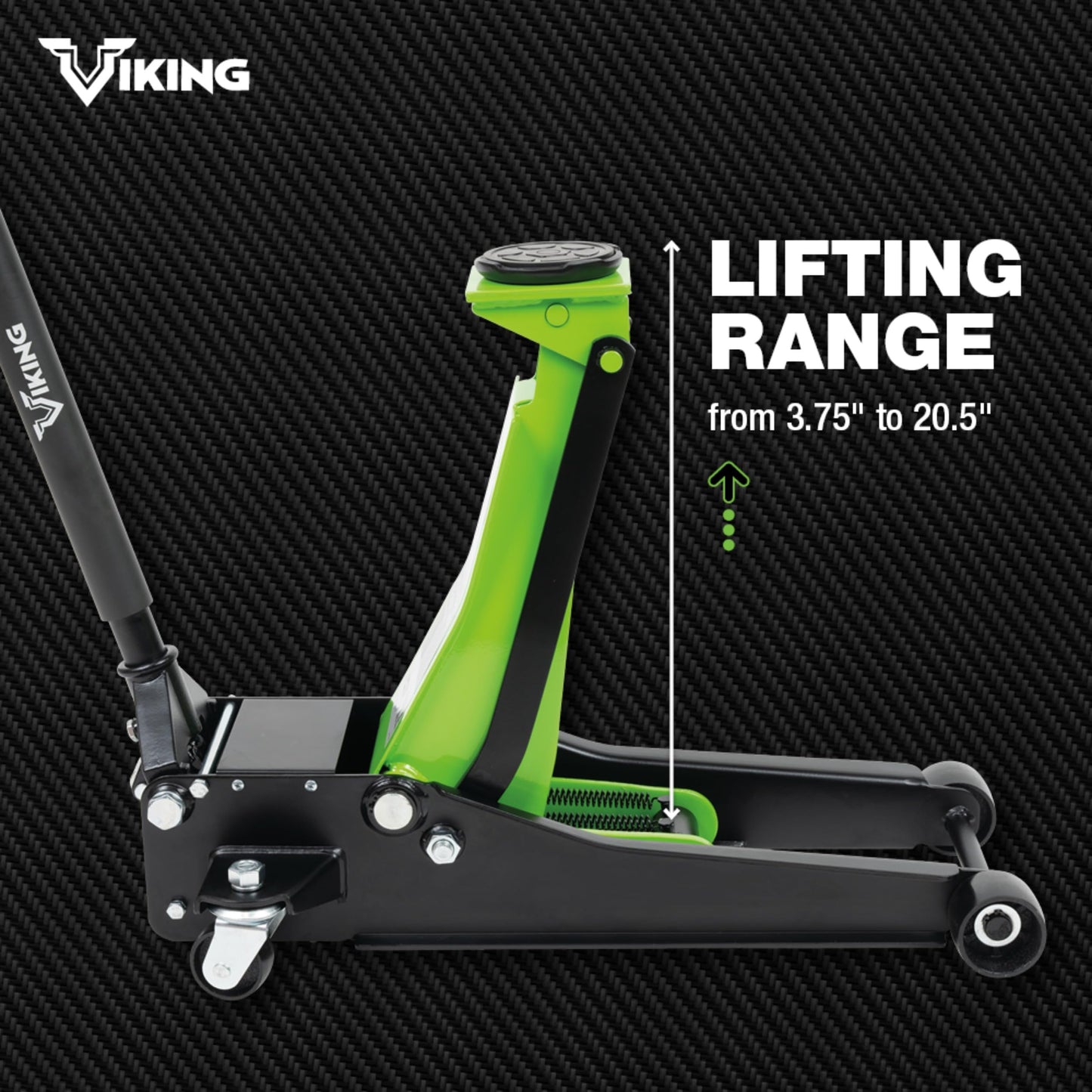 AFF Viking 3.5 Ton Floor Jack - Low Profile Car Jack with Lightning Lift Hydraulic - Heavy Duty