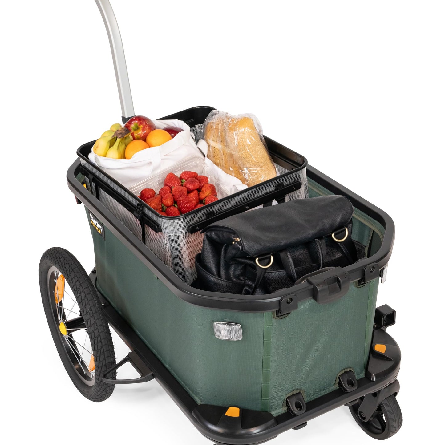 Burley Hopper | Compact Cargo Bike Trailer & Stroller Wagon with Spacious Storage, Rigid Floor, Durable Interior & Parking Brake