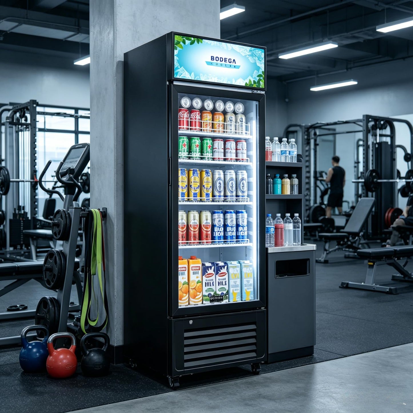 BODEGACOOLER Beverage Refrigerator and Cooler, 10.0 Cu.Ft. Commercial Refrigerator For Home & Kitchen, Office and Garage, Display Refrigerator with Adjustable Shelves and LED Light For Beer, Soda.