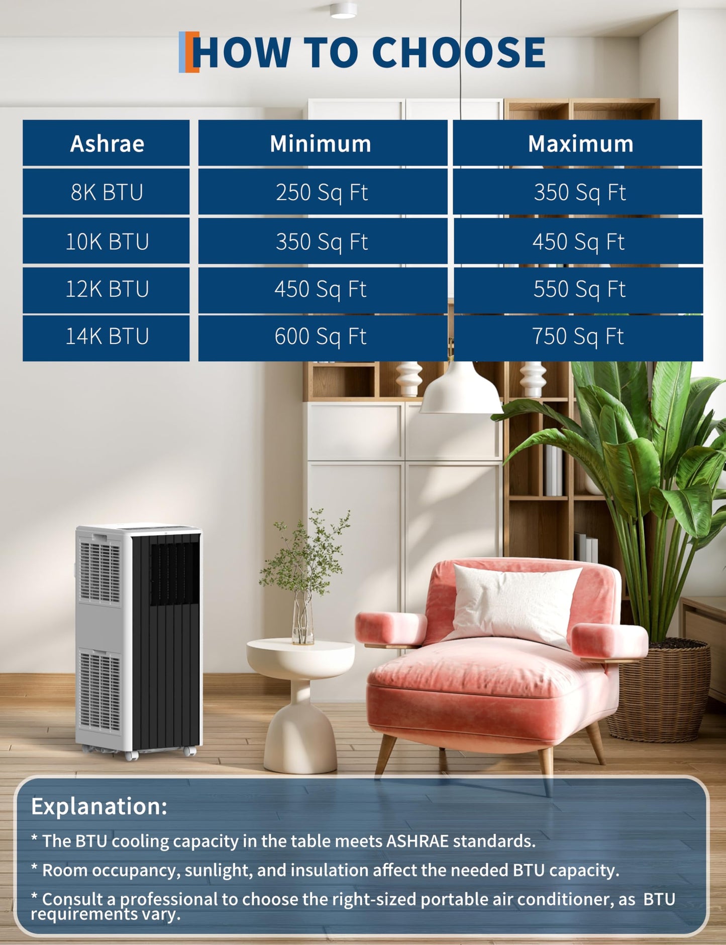 Garvee 8000 BTU Portable Air Conditioner, Complete Window Kit & Remote Included - Easy Setup, Cools 350 Sq. Ft Rooms, 24-Hr Timer, Sleep Mode, Quiet Operation, Black